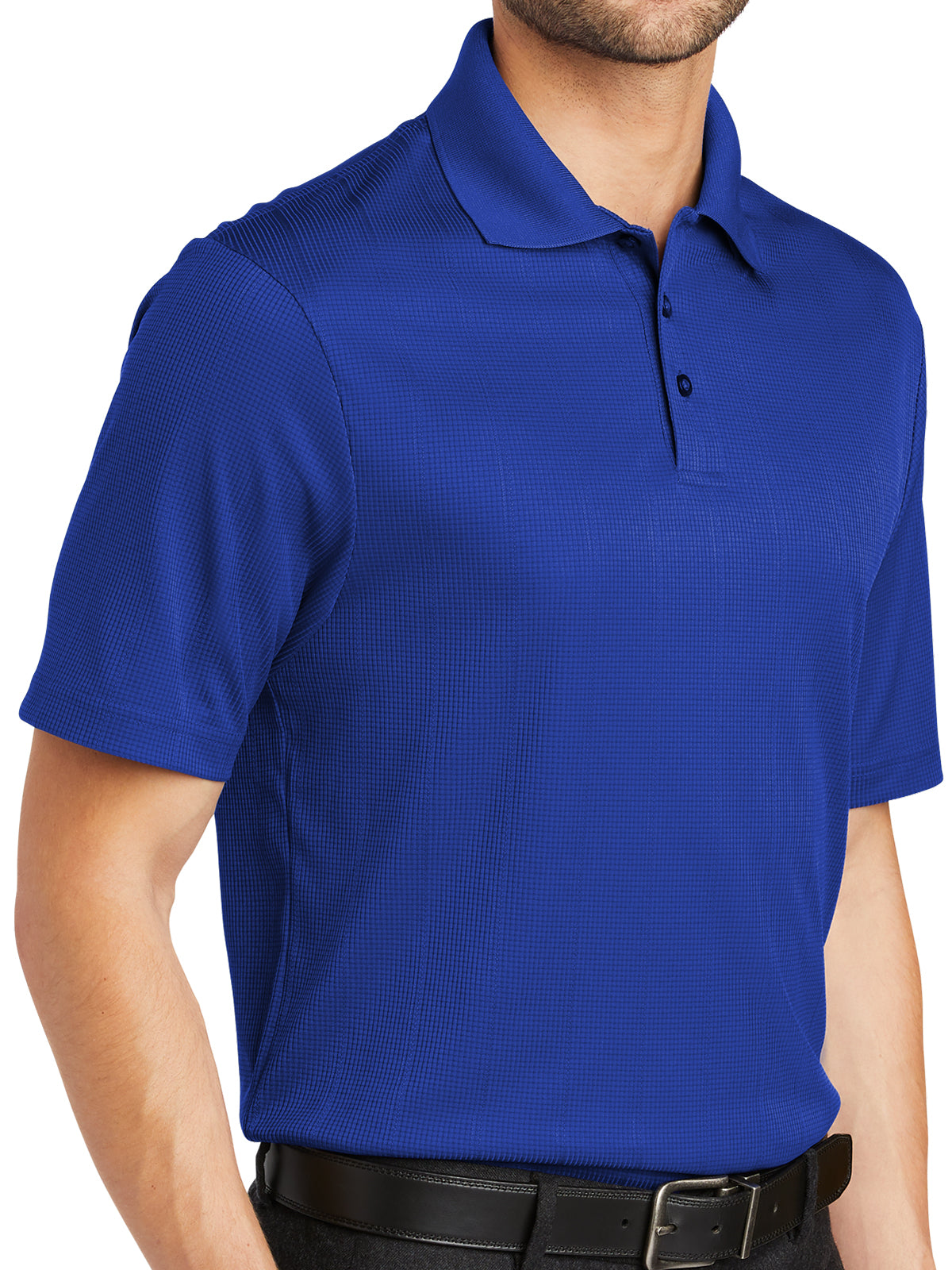 Men's Fine Jacquard Polo - K528 - Hyper Blue