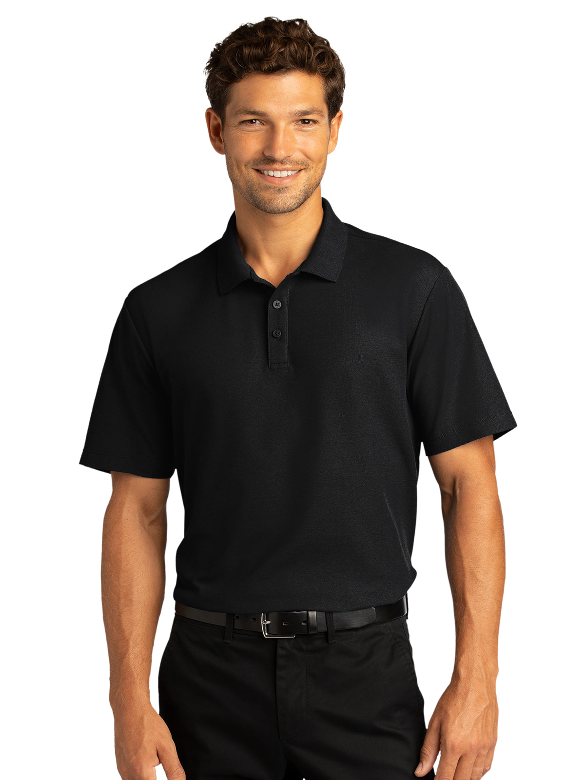 Men's Short Sleeve Polo - K810 - Deep Black