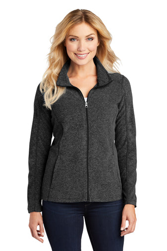 Women's Full-Zip Jacket - L235 - Black Charcoal Heather