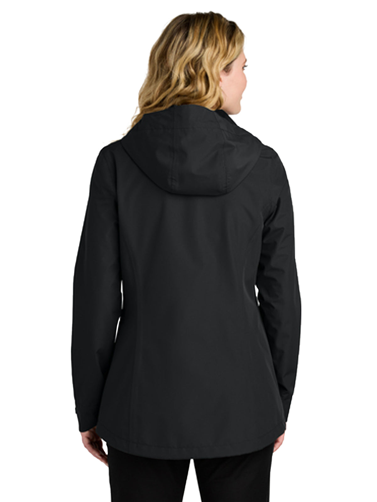 Women's 2-Pocket Rain Jacket - L714 - Deep Black