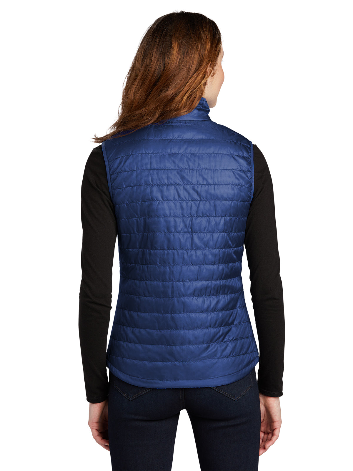 Women's Packable Puffy Vest - L851 - Cobalt Blue