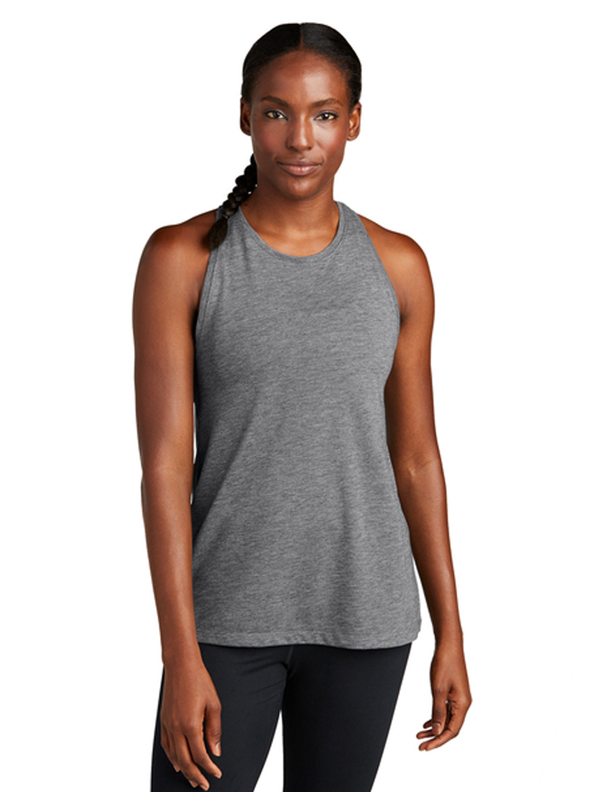 Women's Pocketless Tri-Blend Tank Top - LST402 - Dark Grey Heather