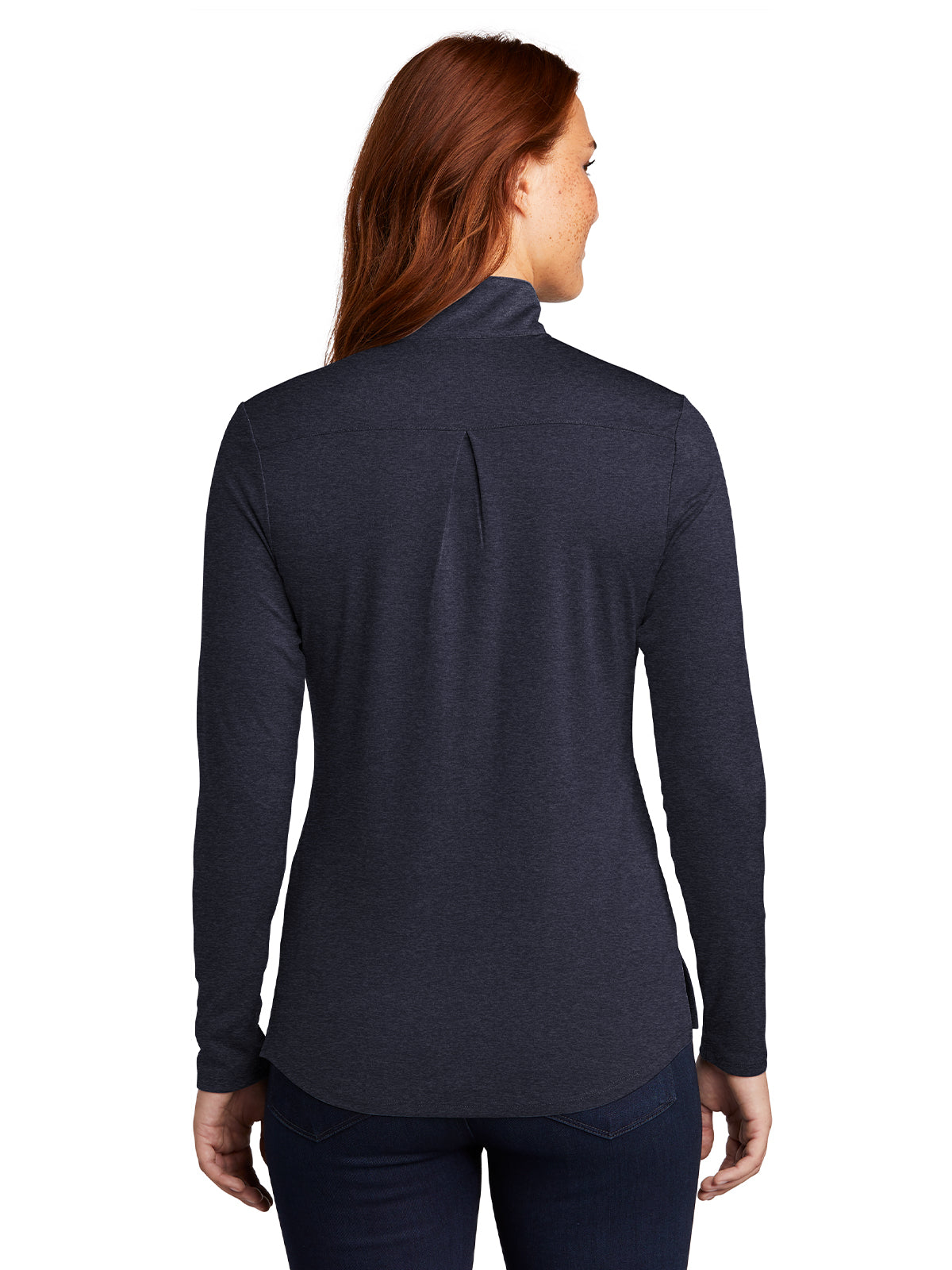 Women's Half-Zip Pullover - LST469 - Deep Navy Heather