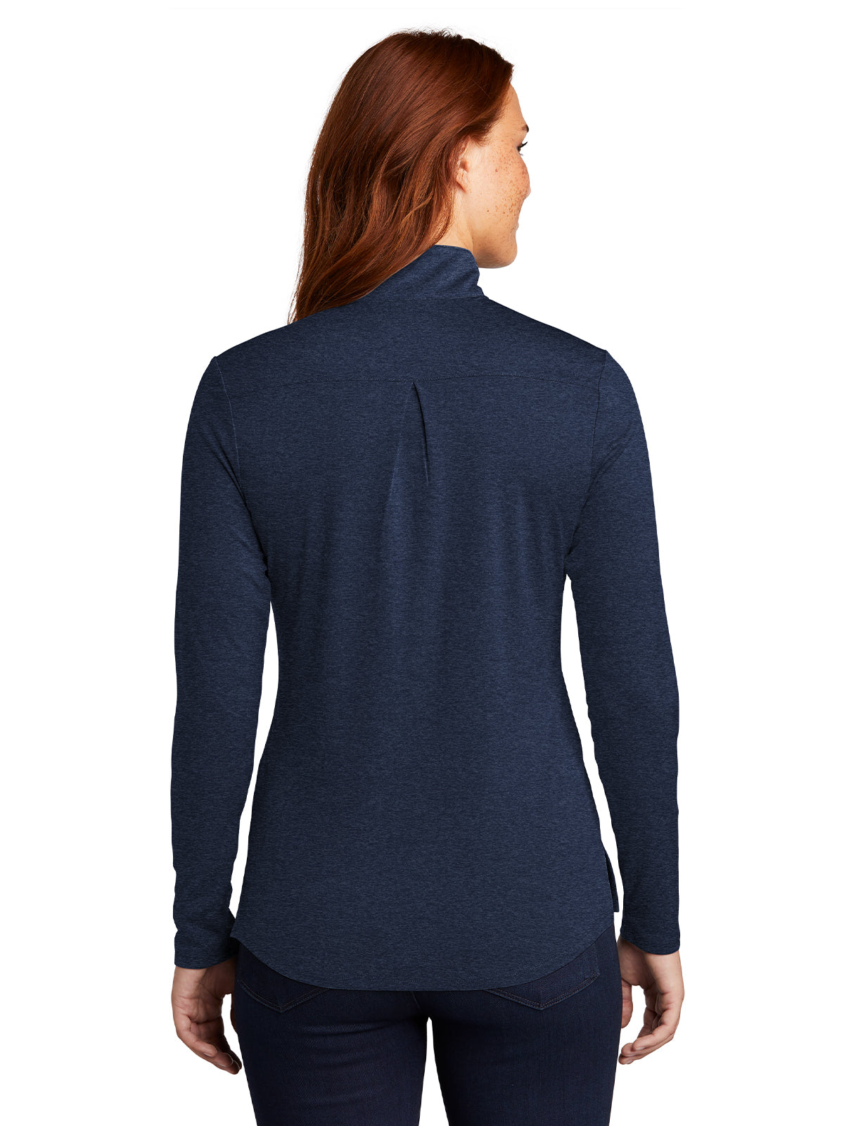 Women's Half-Zip Pullover - LST469 - Dark Royal Heather
