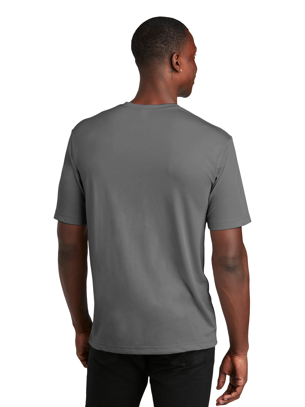 Men's Pocketless PosiCharge Tee - ST450 - Dark Smoke Grey