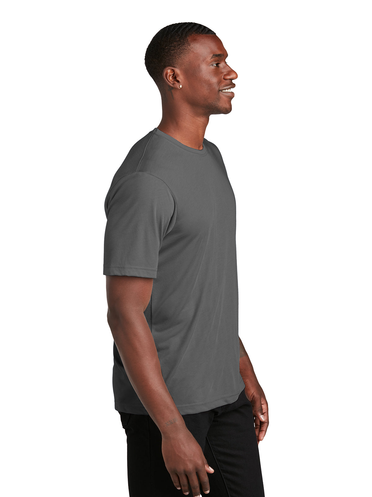 Men's Pocketless PosiCharge Tee - ST450 - Dark Smoke Grey