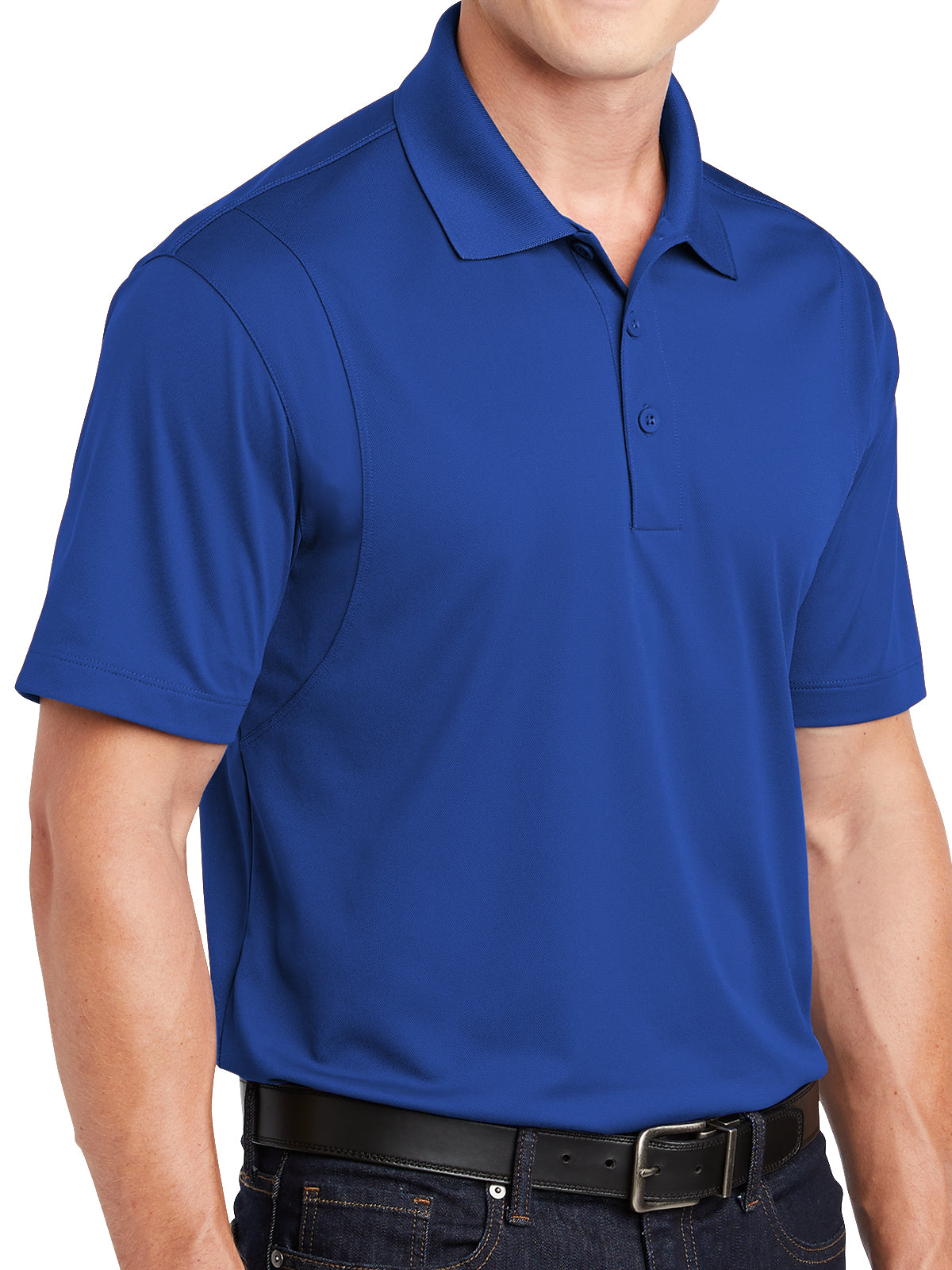 Men's Three-Button Micropique Polo - ST650 - True Royal