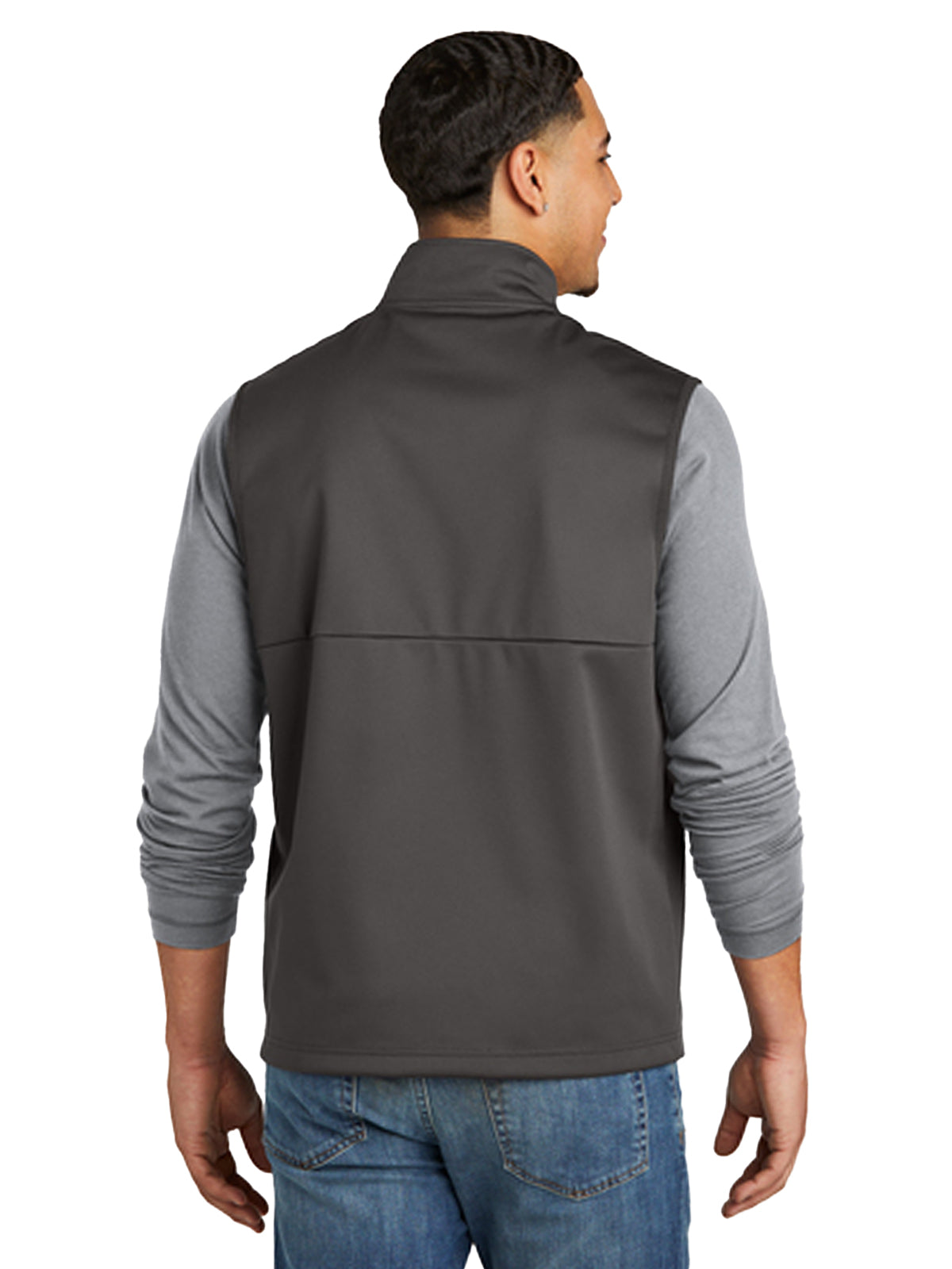 Men's 2-Pocket Soft Shell Vest - ST981 - Graphite