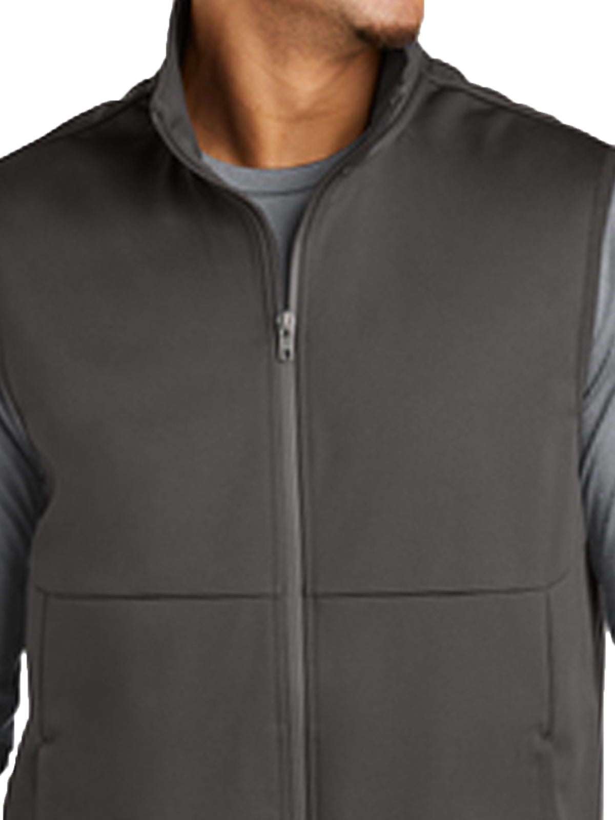 Men's 2-Pocket Soft Shell Vest - ST981 - Graphite