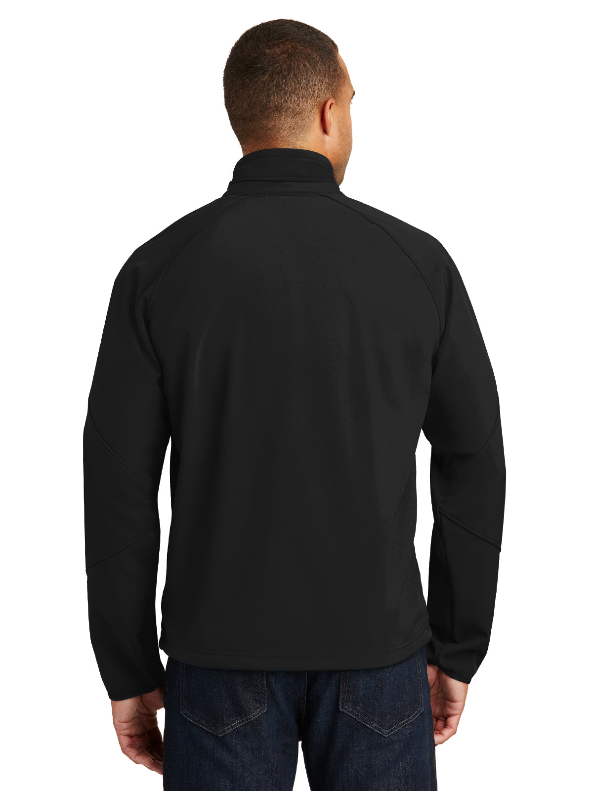 Men's Tall Textured Soft Shell Jacket - TLJ705 - Black