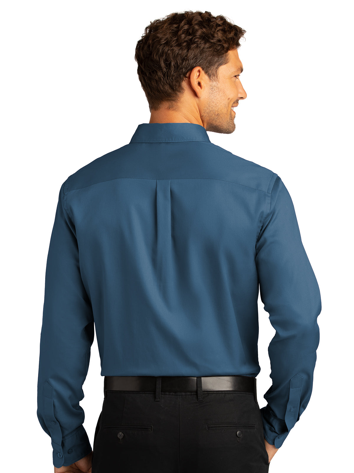 Men's Long Sleeve Button Up Performance Shirt - W808 - Regatta Blue