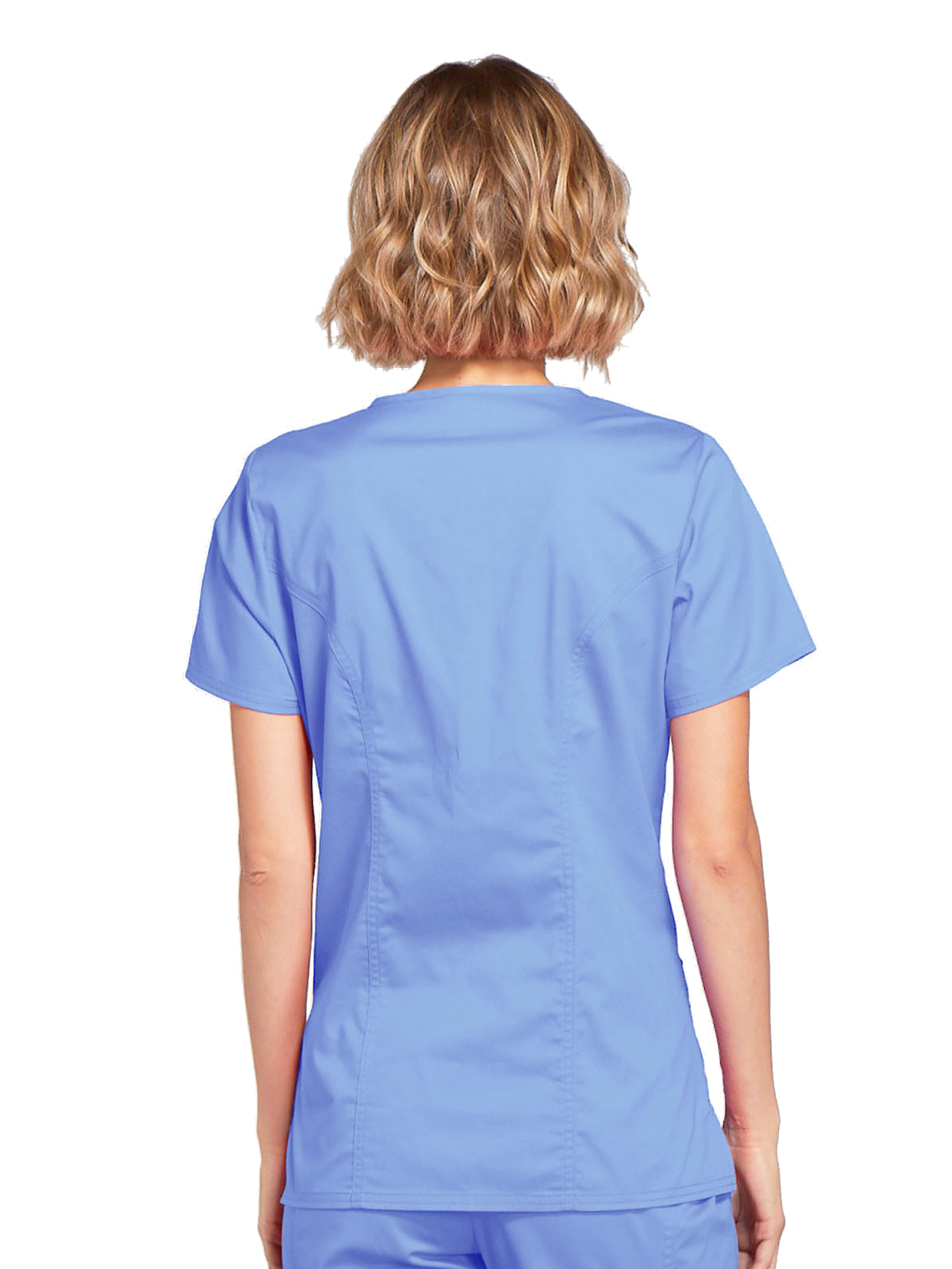 Women's 3-Pocket Mock Wrap Top - 4728 - Ciel