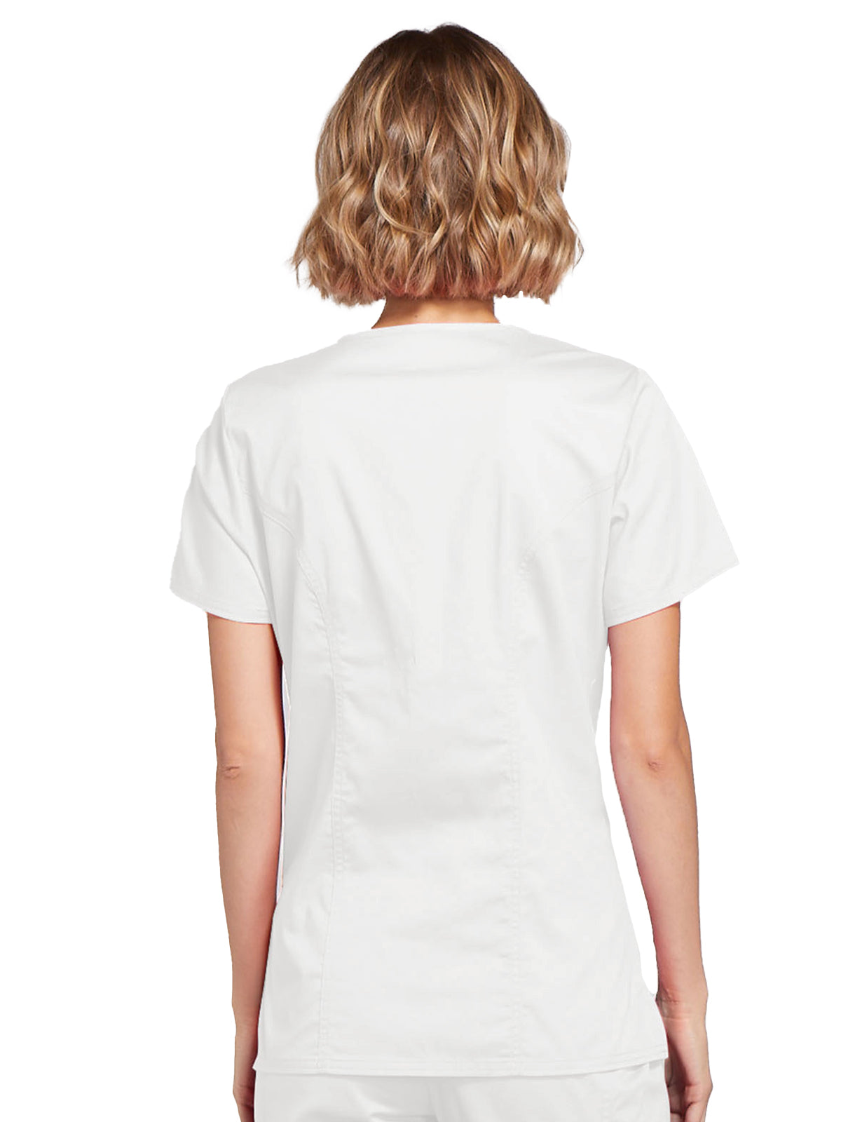 Women's 3-Pocket Mock Wrap Top - 4728 - White