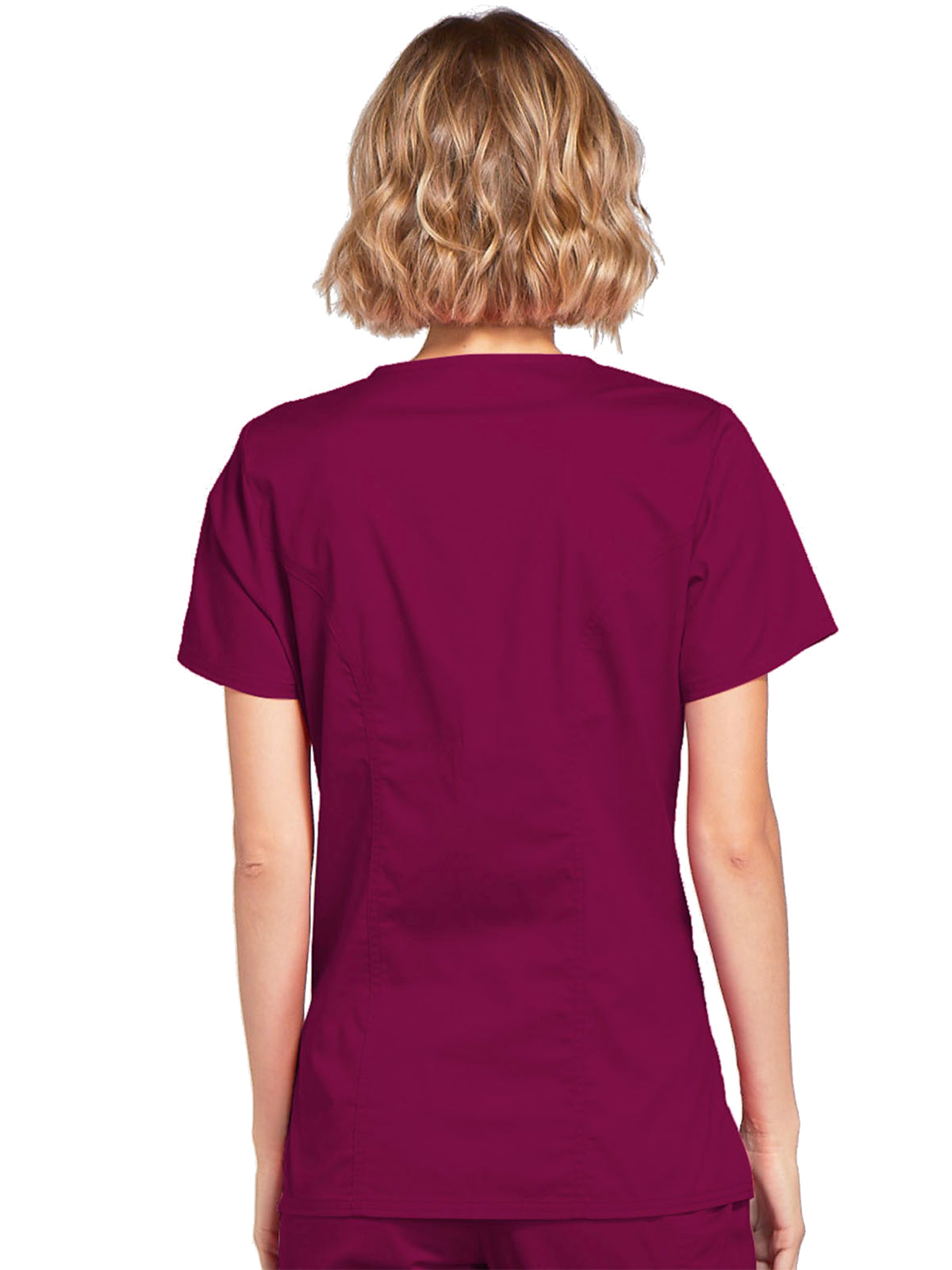 Women's 3-Pocket Mock Wrap Top - 4728 - Wine