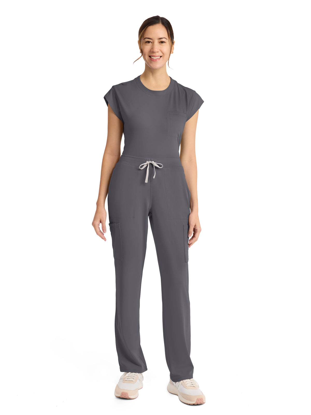 Women's 5-Pocket Straight Leg Pant - CK096 - Pewter
