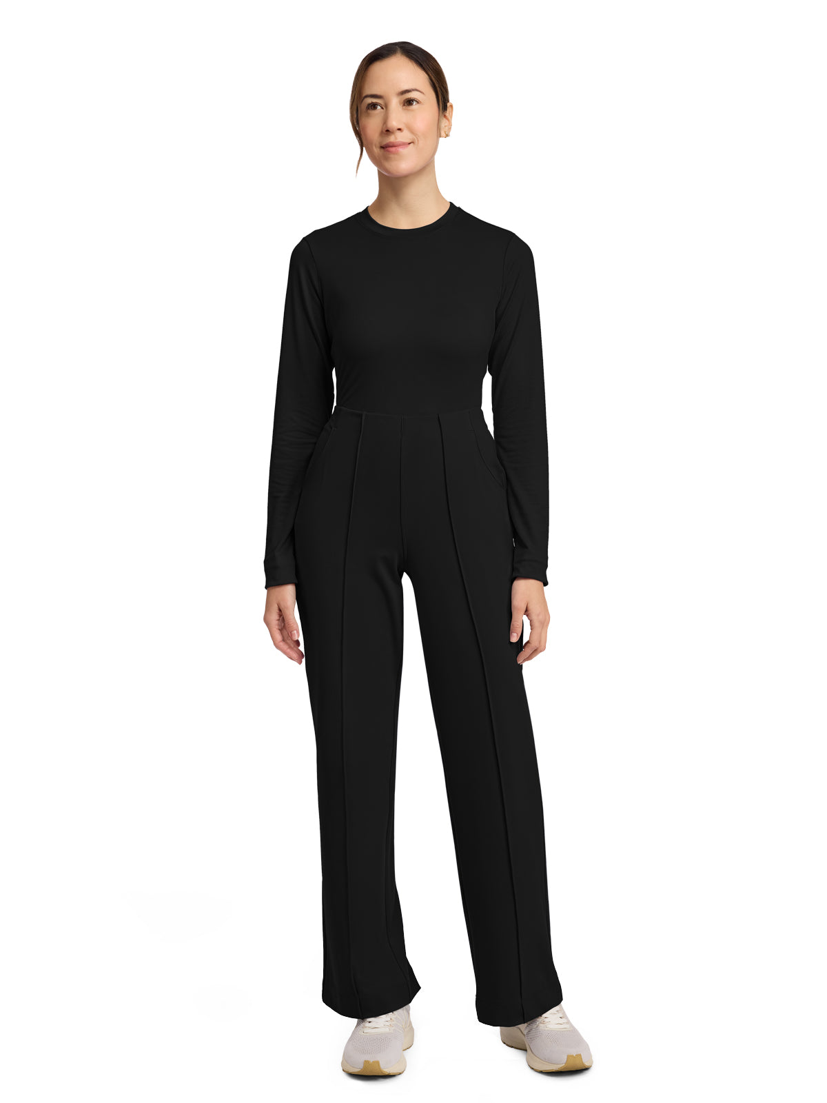 Women's 3-Pocket Wide Leg Pant - CK162 - Black