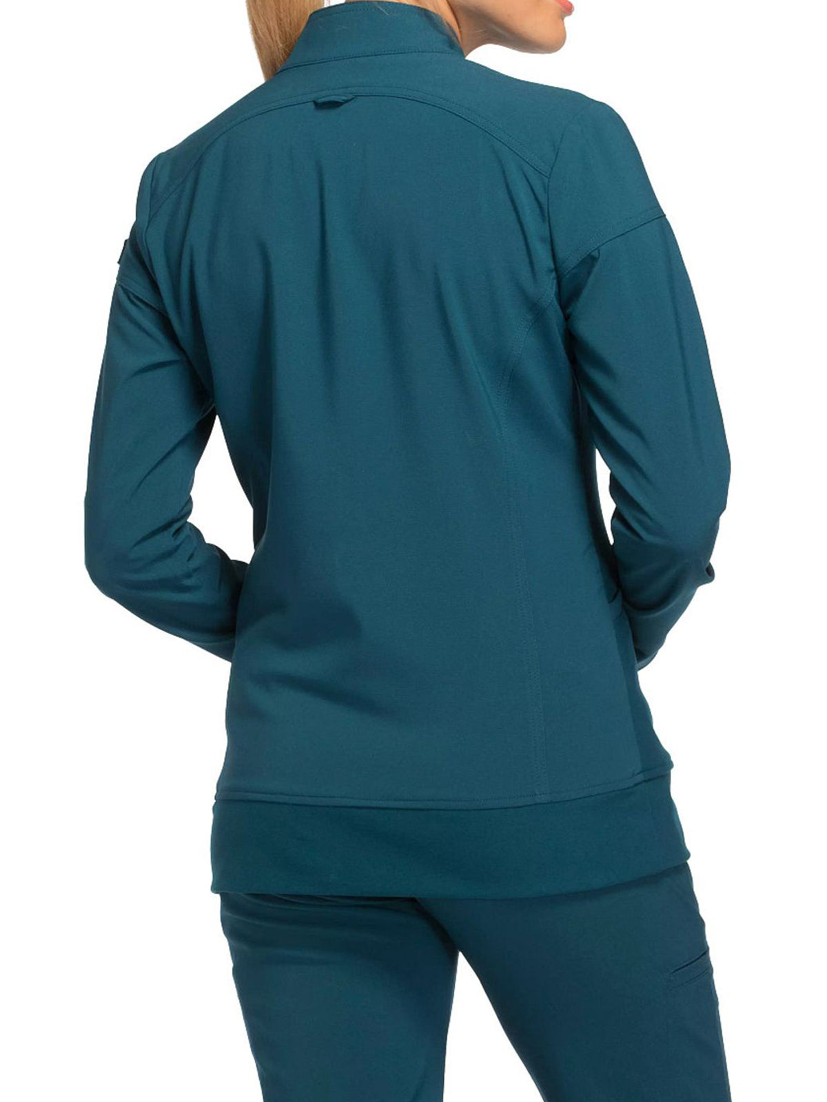 Women's 2 Pocket Zip Front Jacket - CK303 - Caribbean Blue