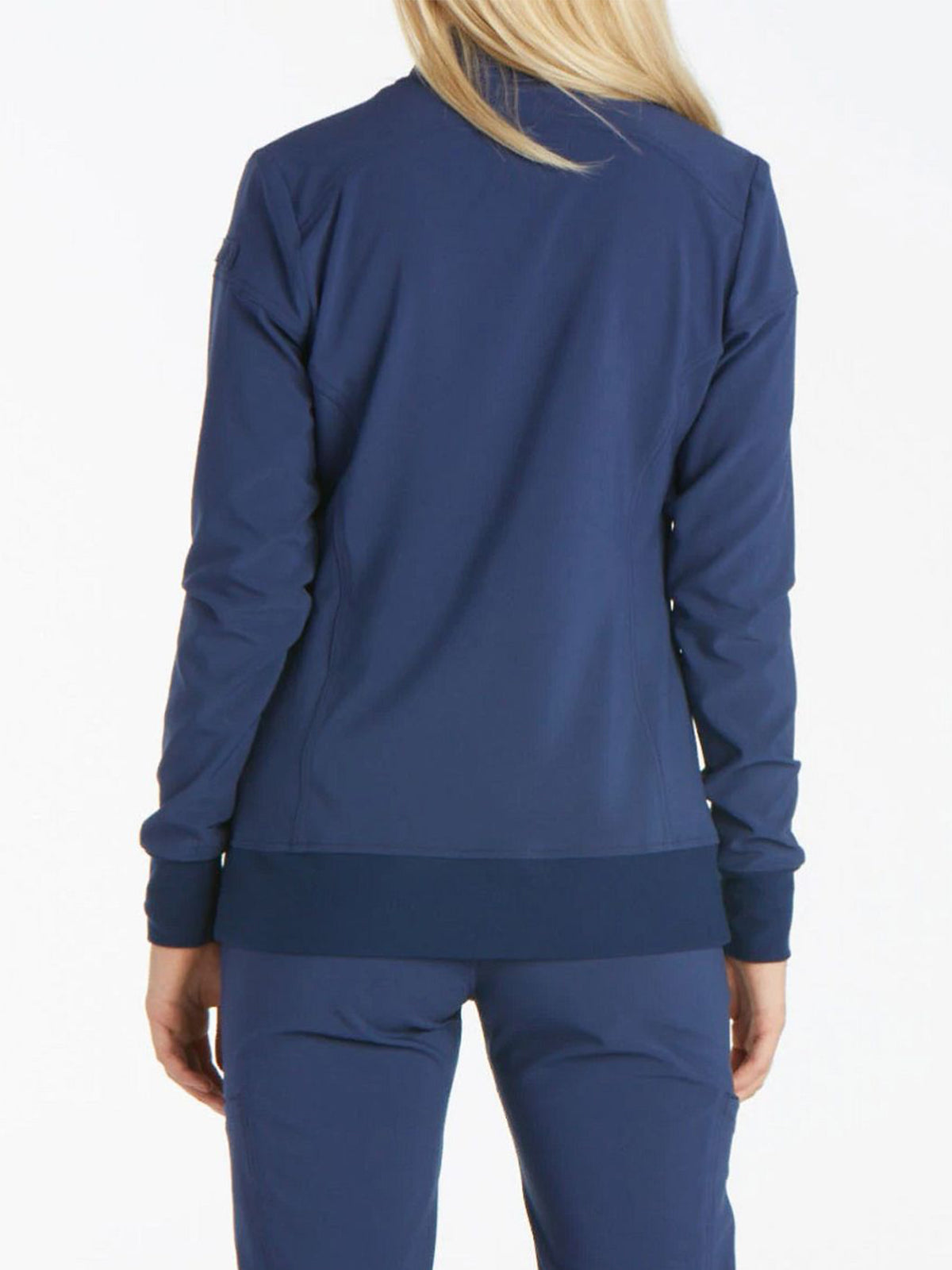 Women's 2 Pocket Zip Front Jacket - CK303 - Navy