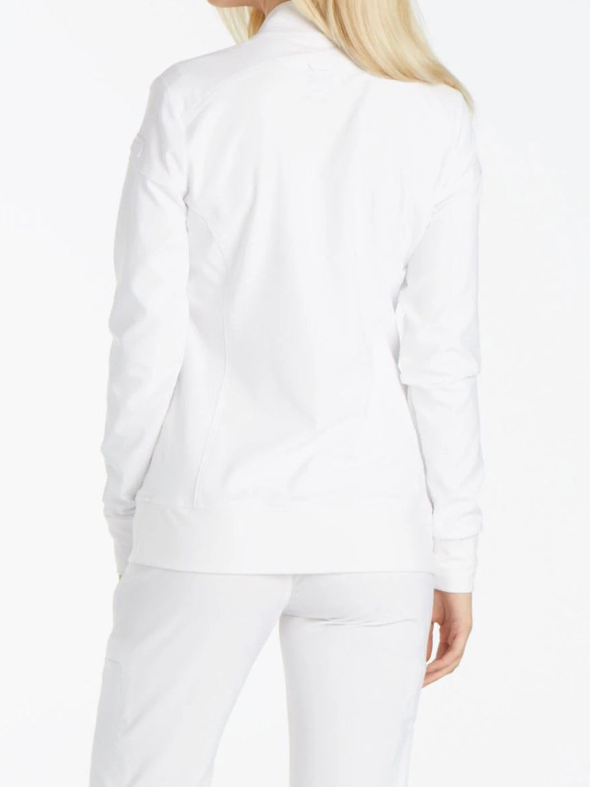 Women's 2 Pocket Zip Front Jacket - CK303 - White