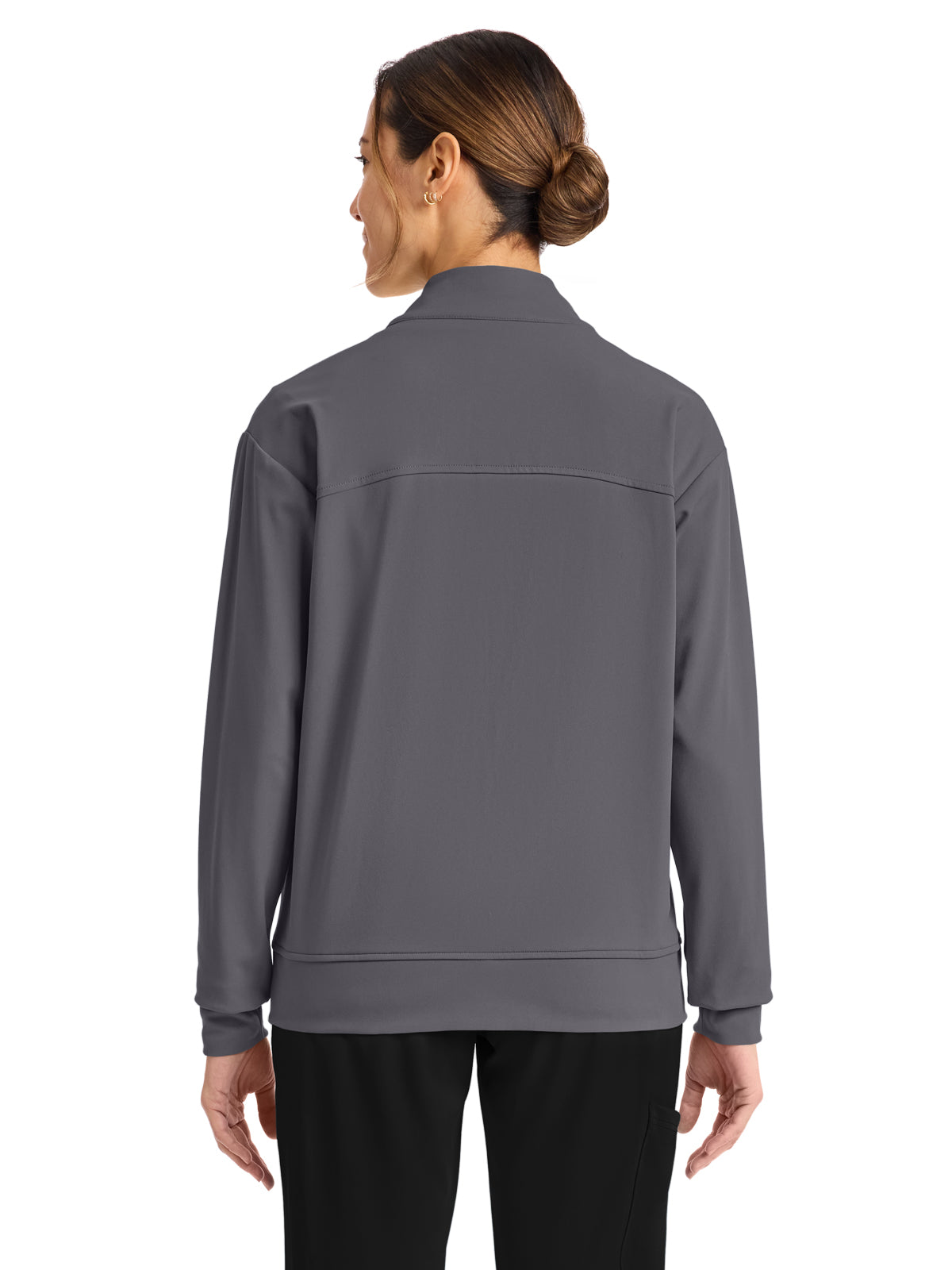 Women's 2-Pocket Warm-Up Jacket - CK353 - Pewter