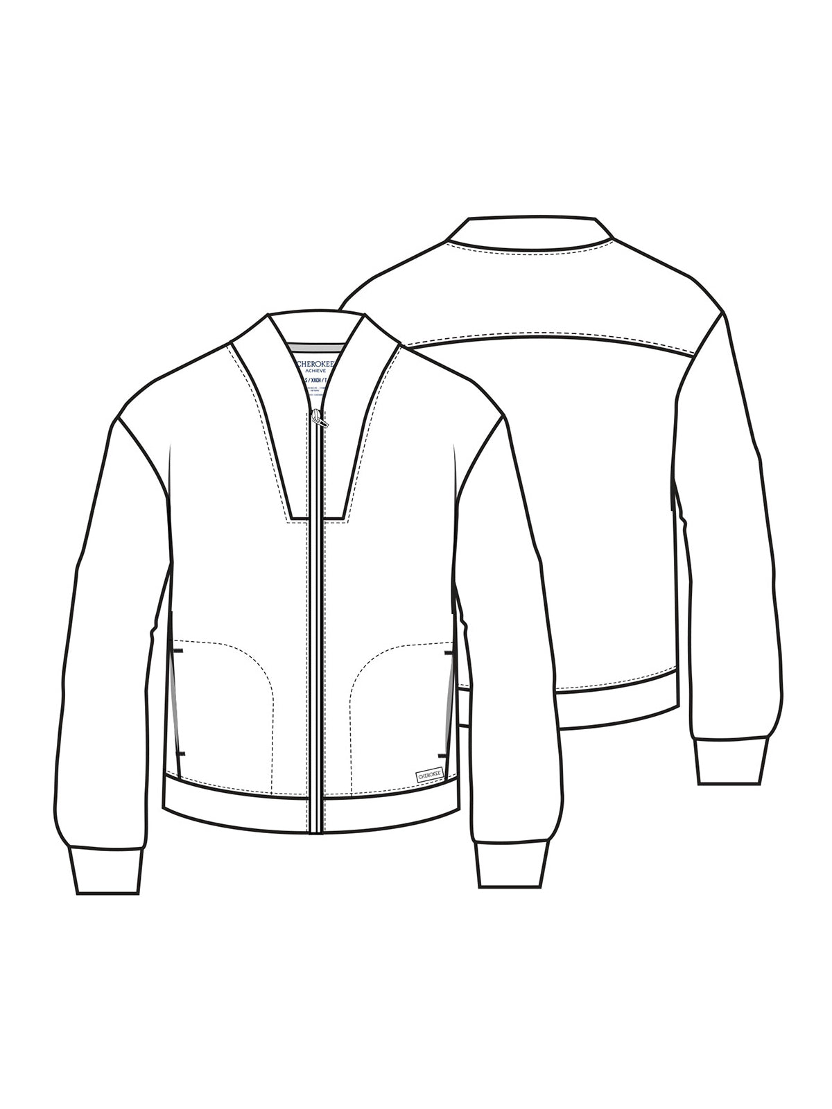 Women's 2-Pocket Warm-Up Jacket - CK353 - Pewter