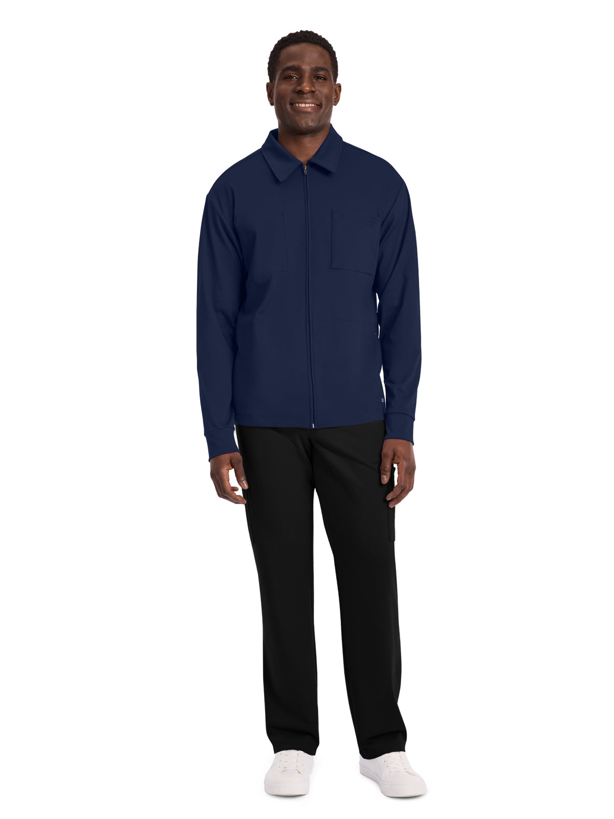 Men's 3-Pocket Warm-Up Jacket - CK354 - Navy
