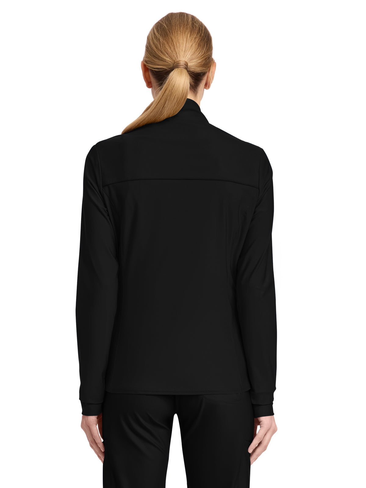 Women's 3-Pocket Warm-up Jacket - CK381 - Black