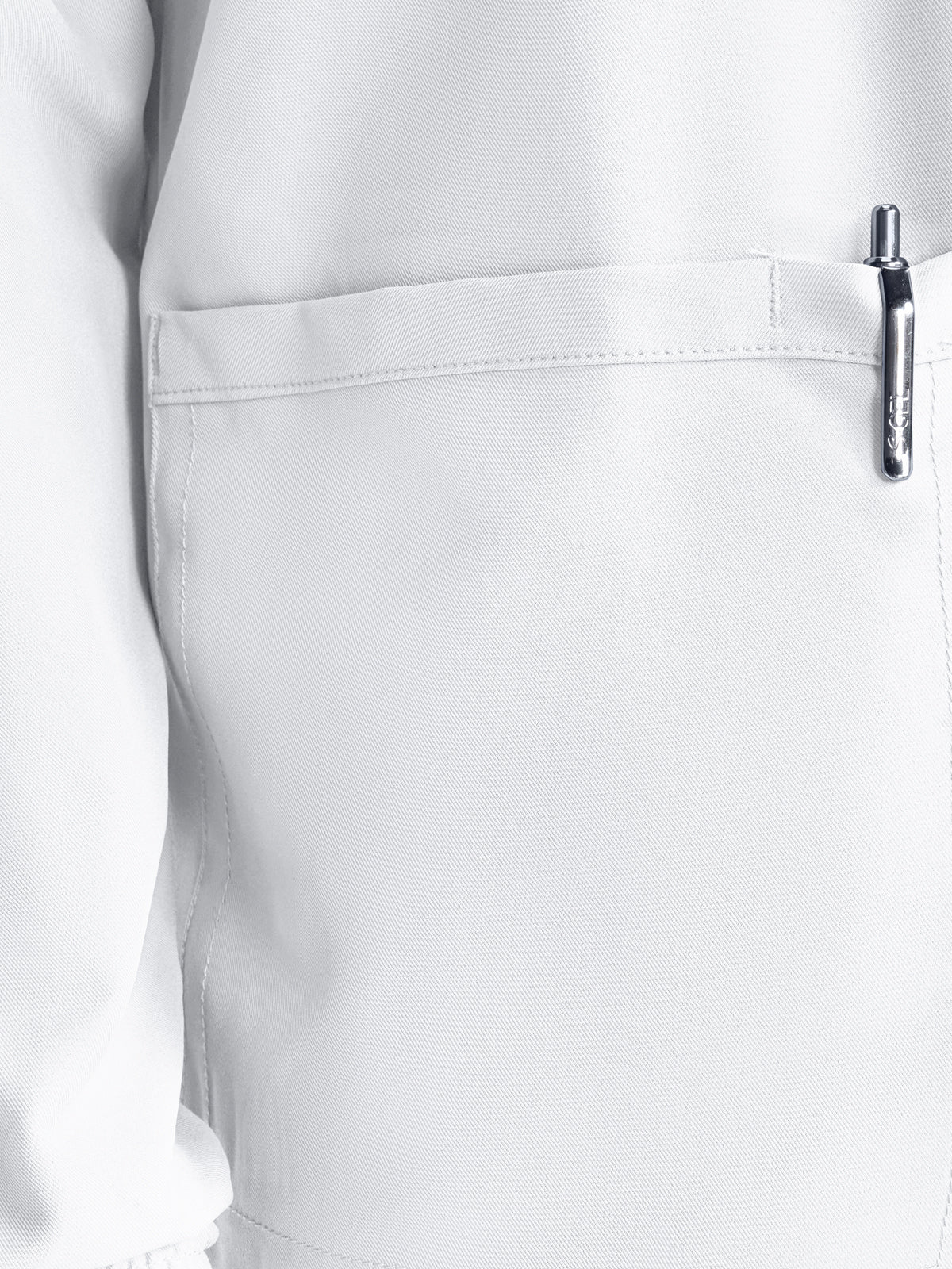 Unisex 2-Pocket Snap Front Jacket - CK393A - White