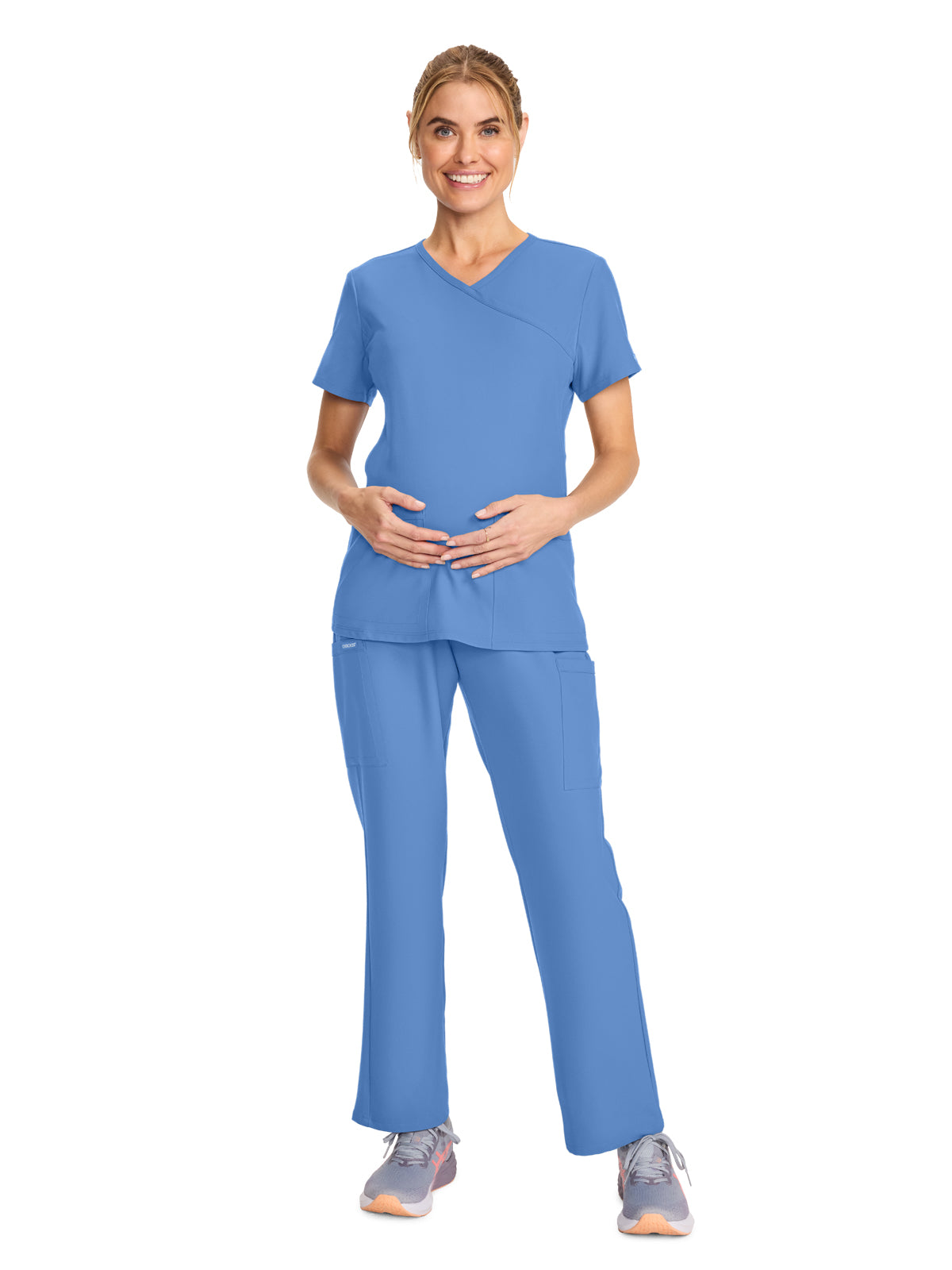 Women's 2-Pocket Maternity V-Neck Top - CK701A - Ciel