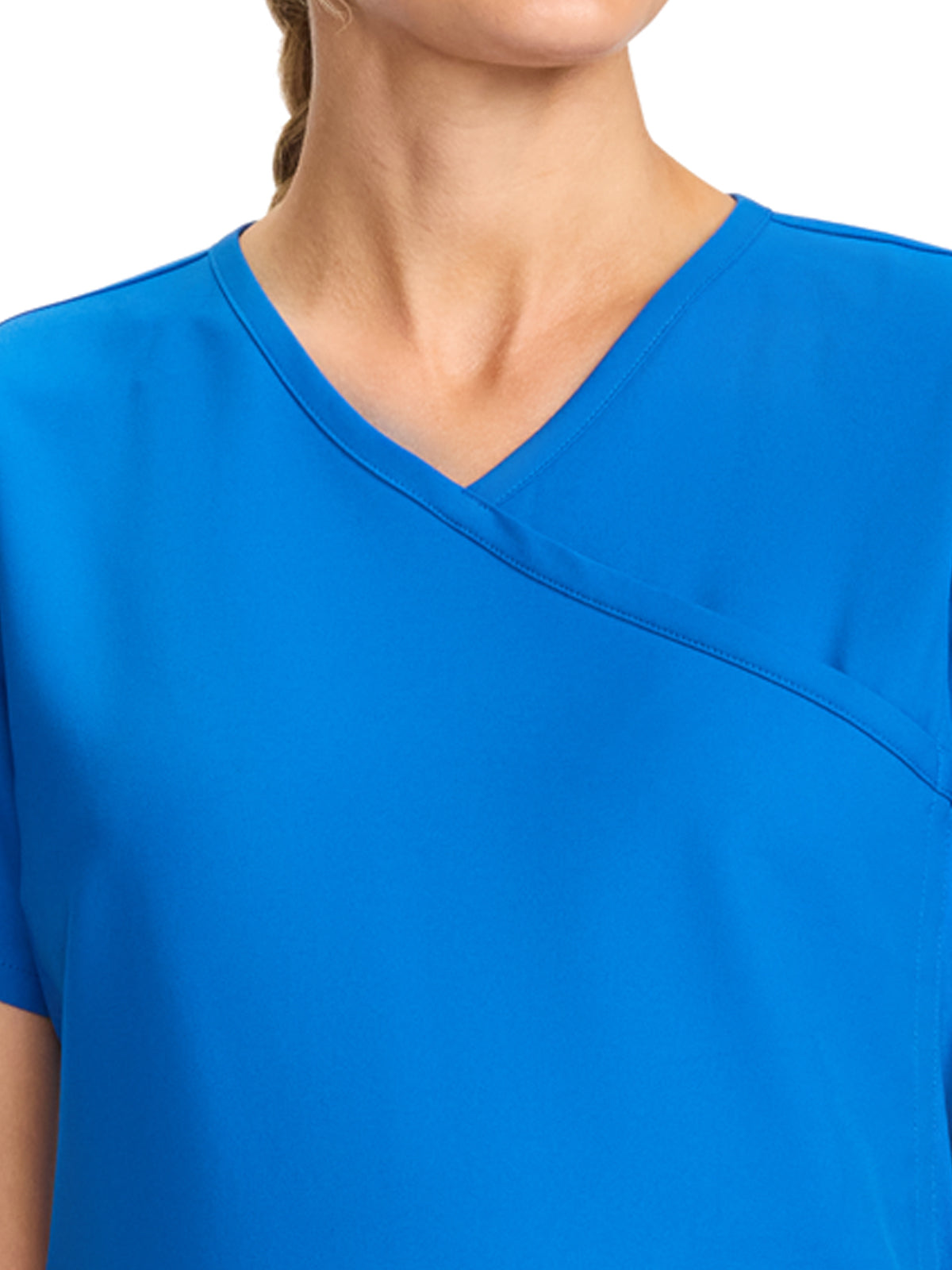 Women's 2-Pocket Maternity V-Neck Top - CK701A - Royal
