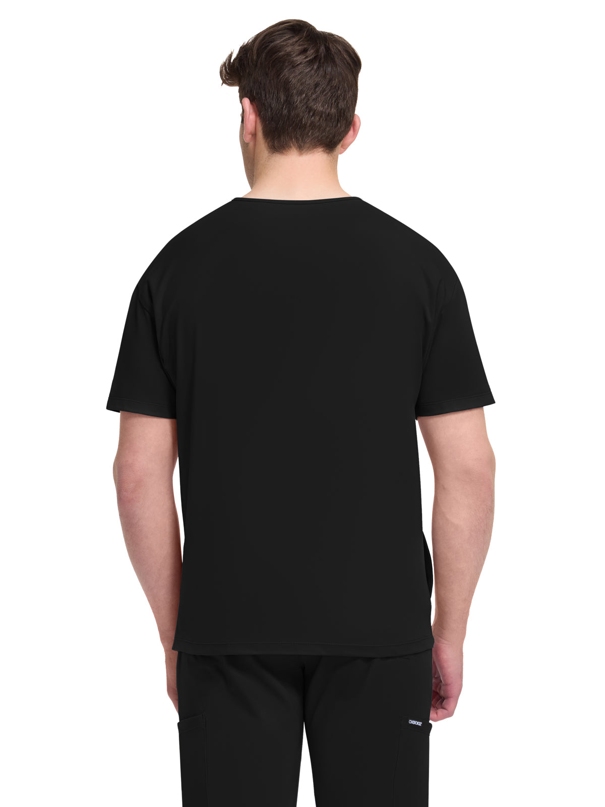 Men's 3-Pocket V-Neck Top - CK729 - Black