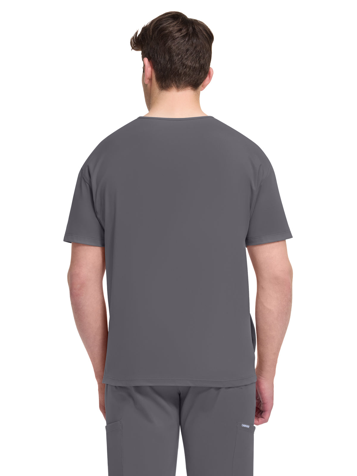 Men's 3-Pocket V-Neck Top - CK729 - Pewter