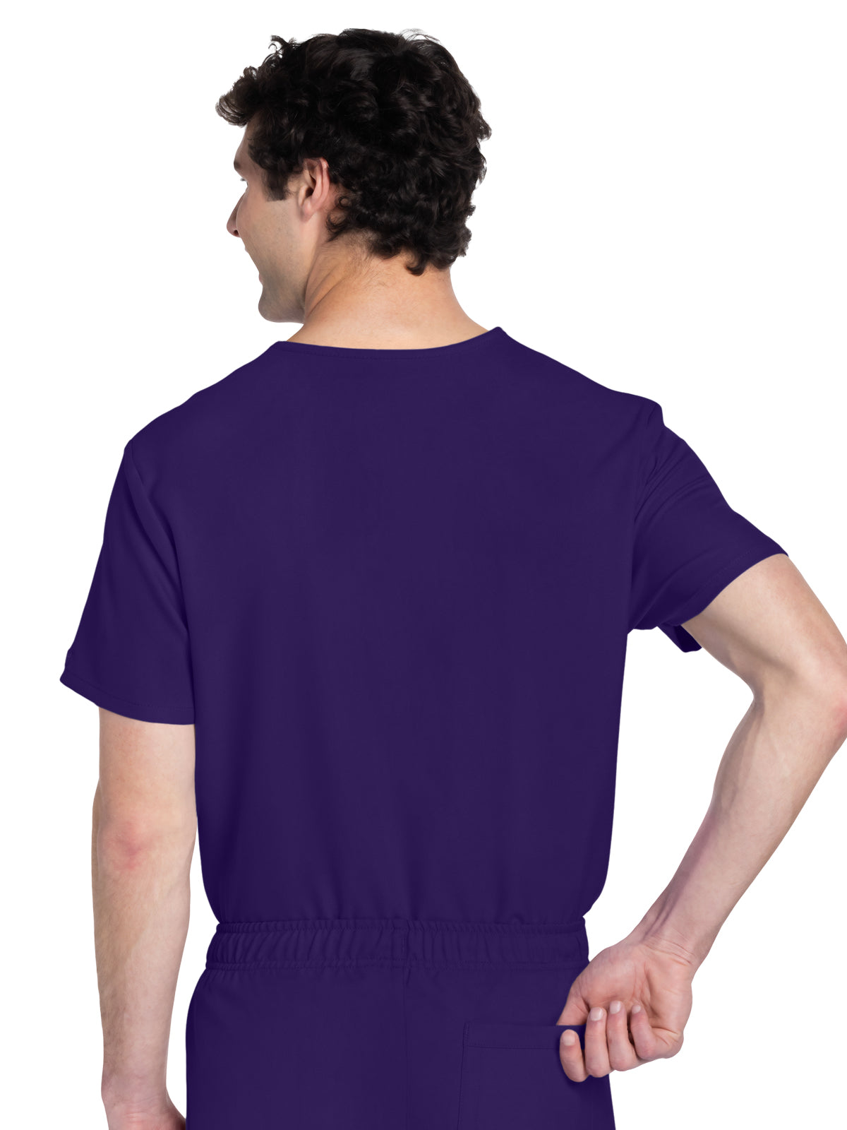 Unisex 1-Pocket V-Neck Top - CK778A - Grape
