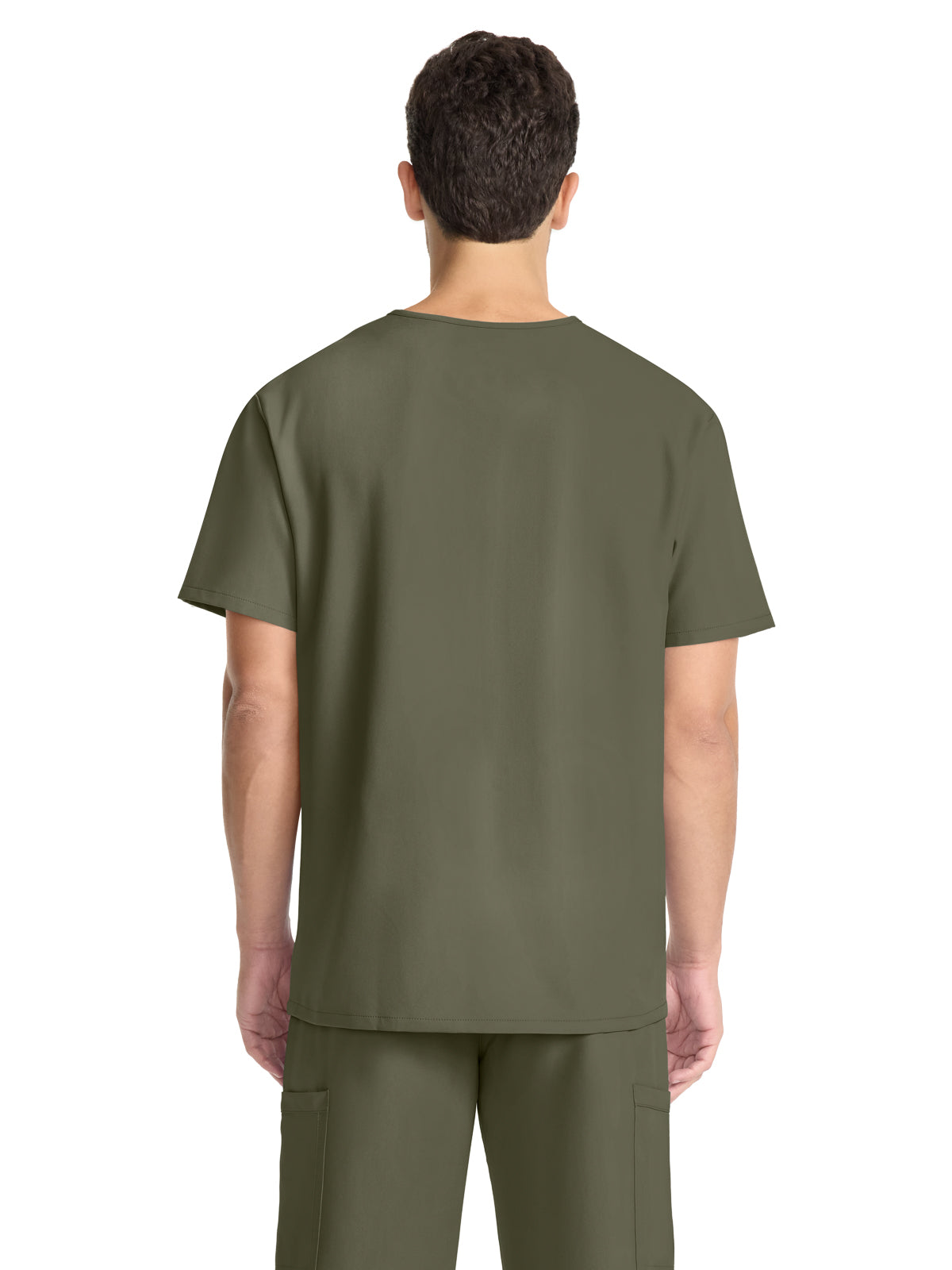 Men's 3-Pocket Tuck-In V-Neck Top - CK783A - Olive