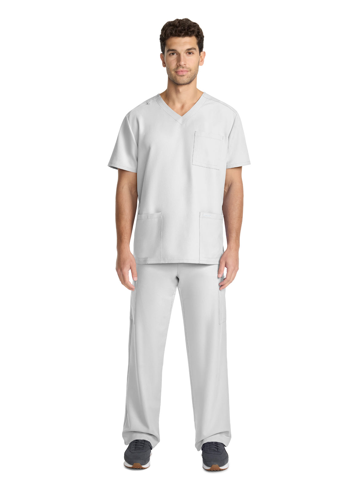 Men's 3-Pocket Tuck-In V-Neck Top - CK783A - White