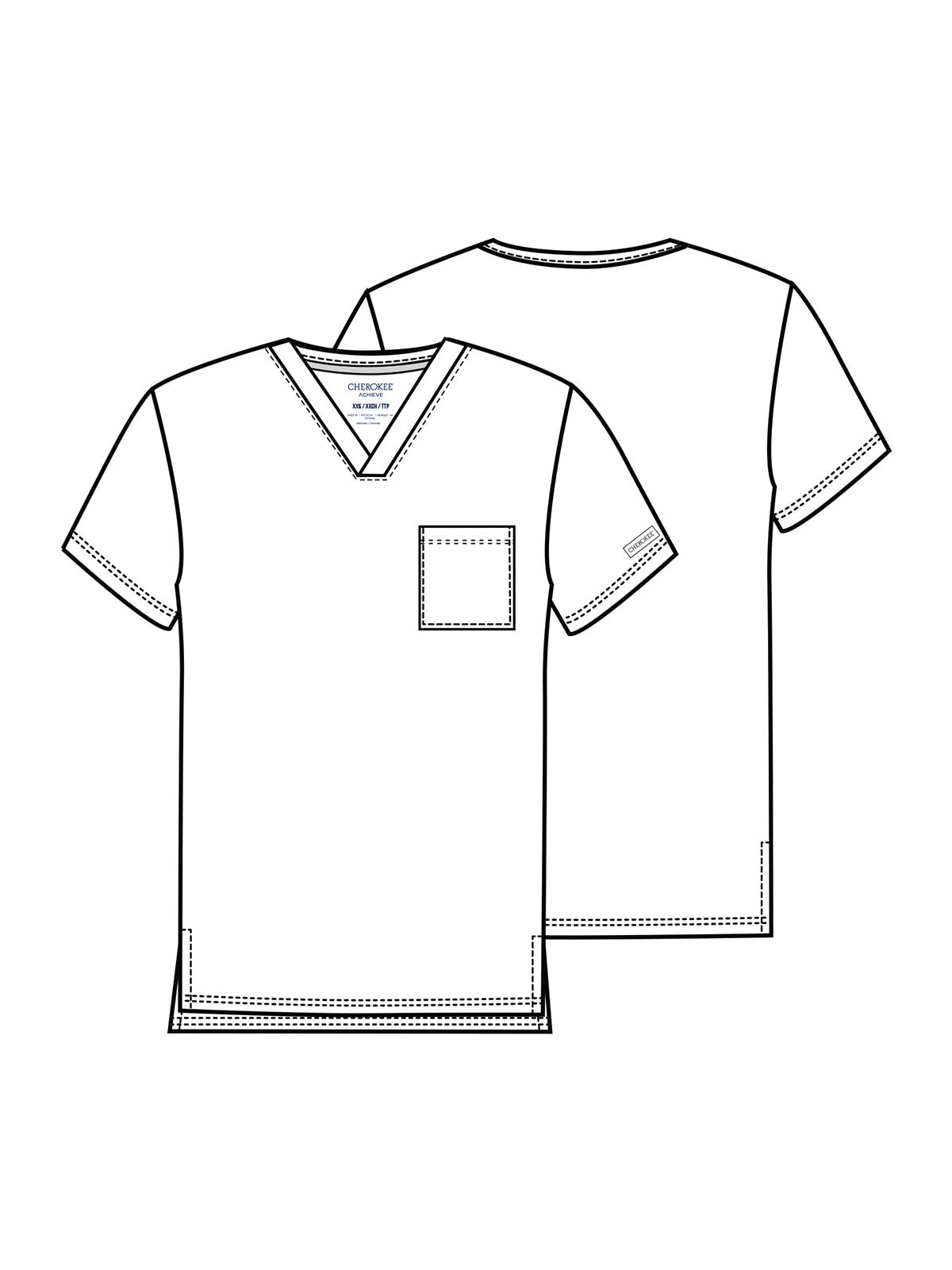 Men's 1-Pocket Tuck-In Top - CK834 - Ciel