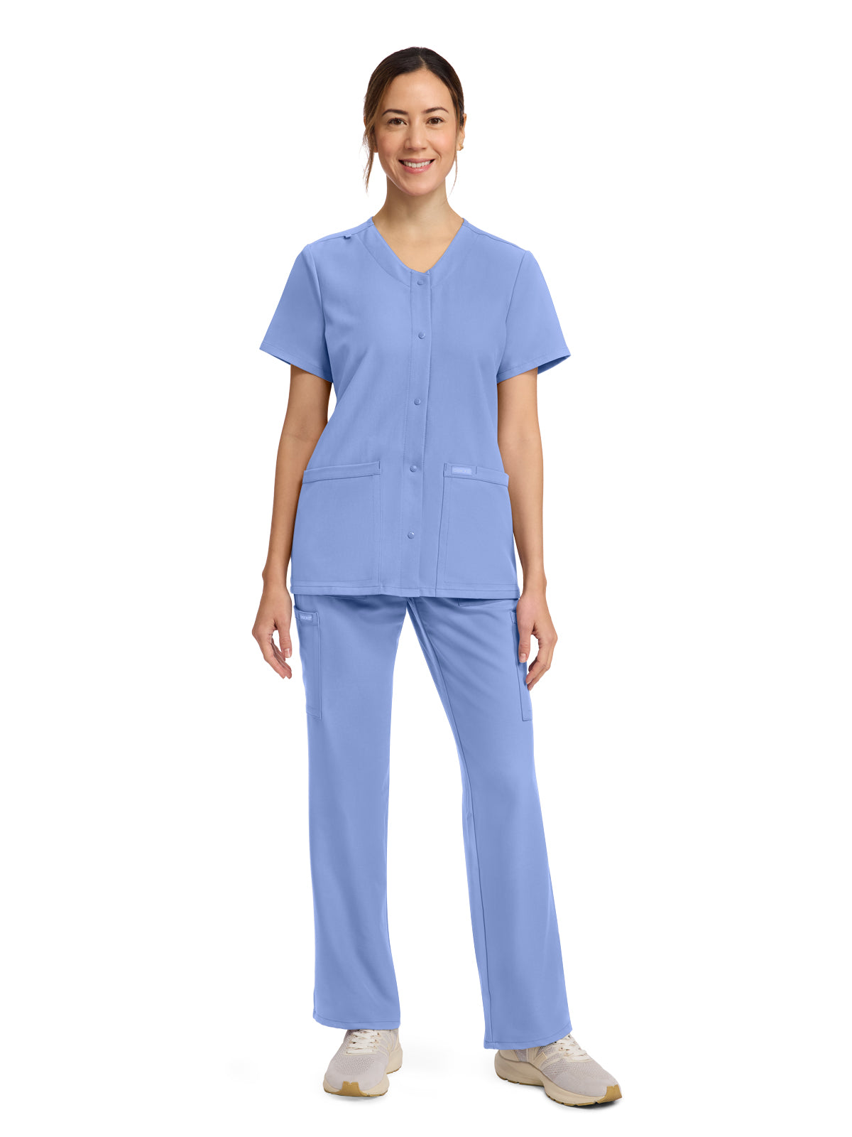 Women's 2-Pocket Snap-Front Top - CK844A - Ciel