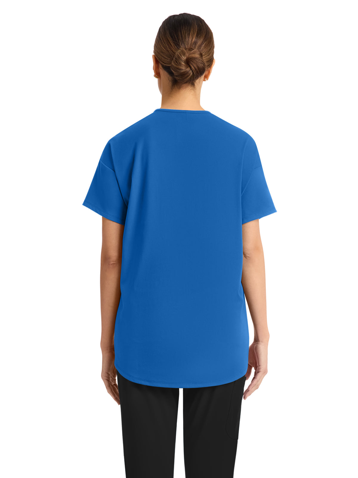 Women's 3-Pocket V-Neck Tunic Top - CK863 - Royal
