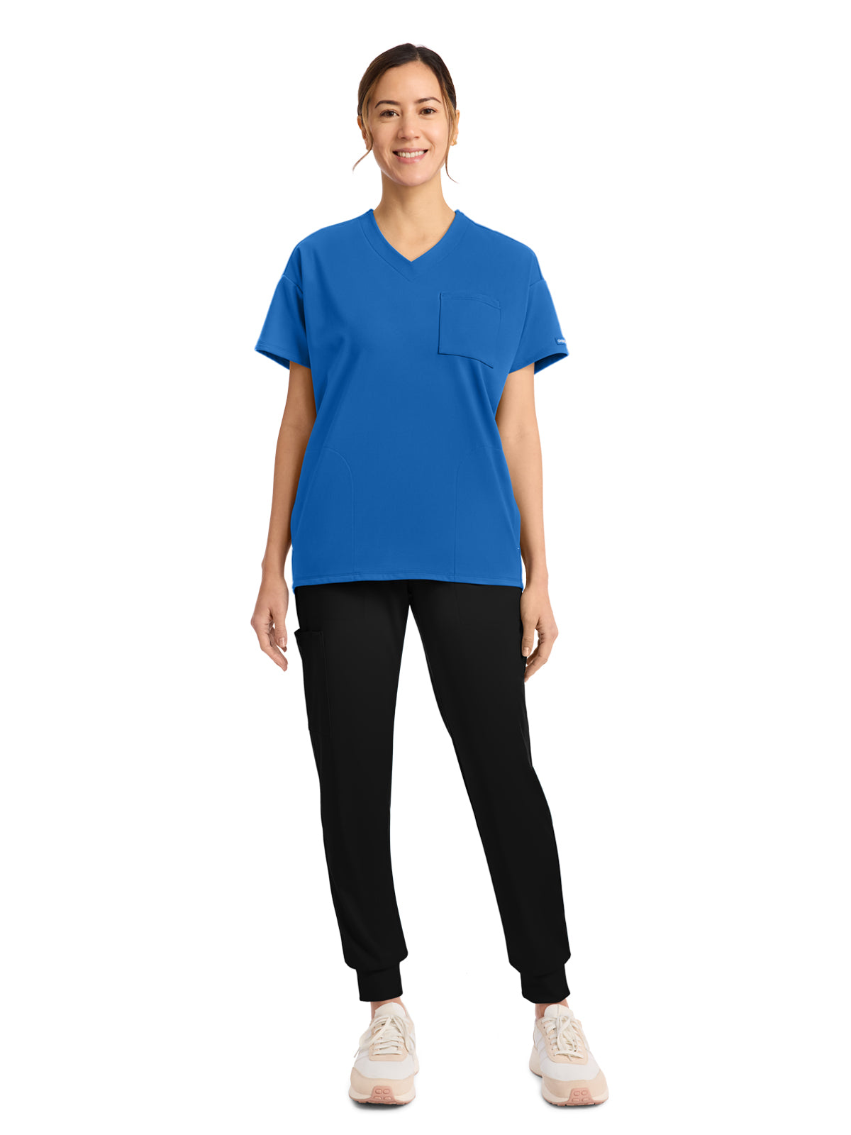 Women's 3-Pocket V-Neck Tunic Top - CK863 - Royal