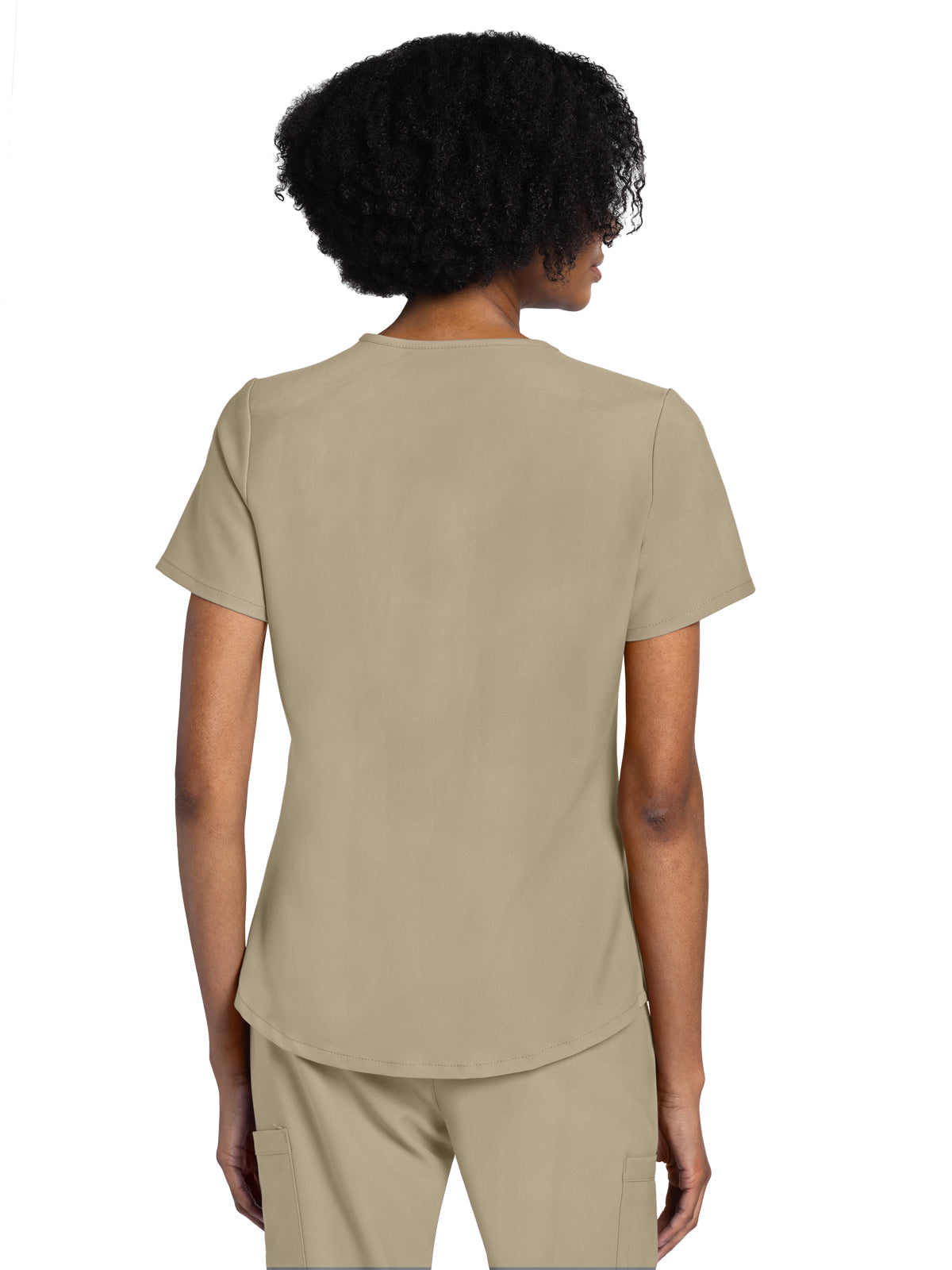 Women's 3-Pocket V-Neck Top - CK961A - Khaki