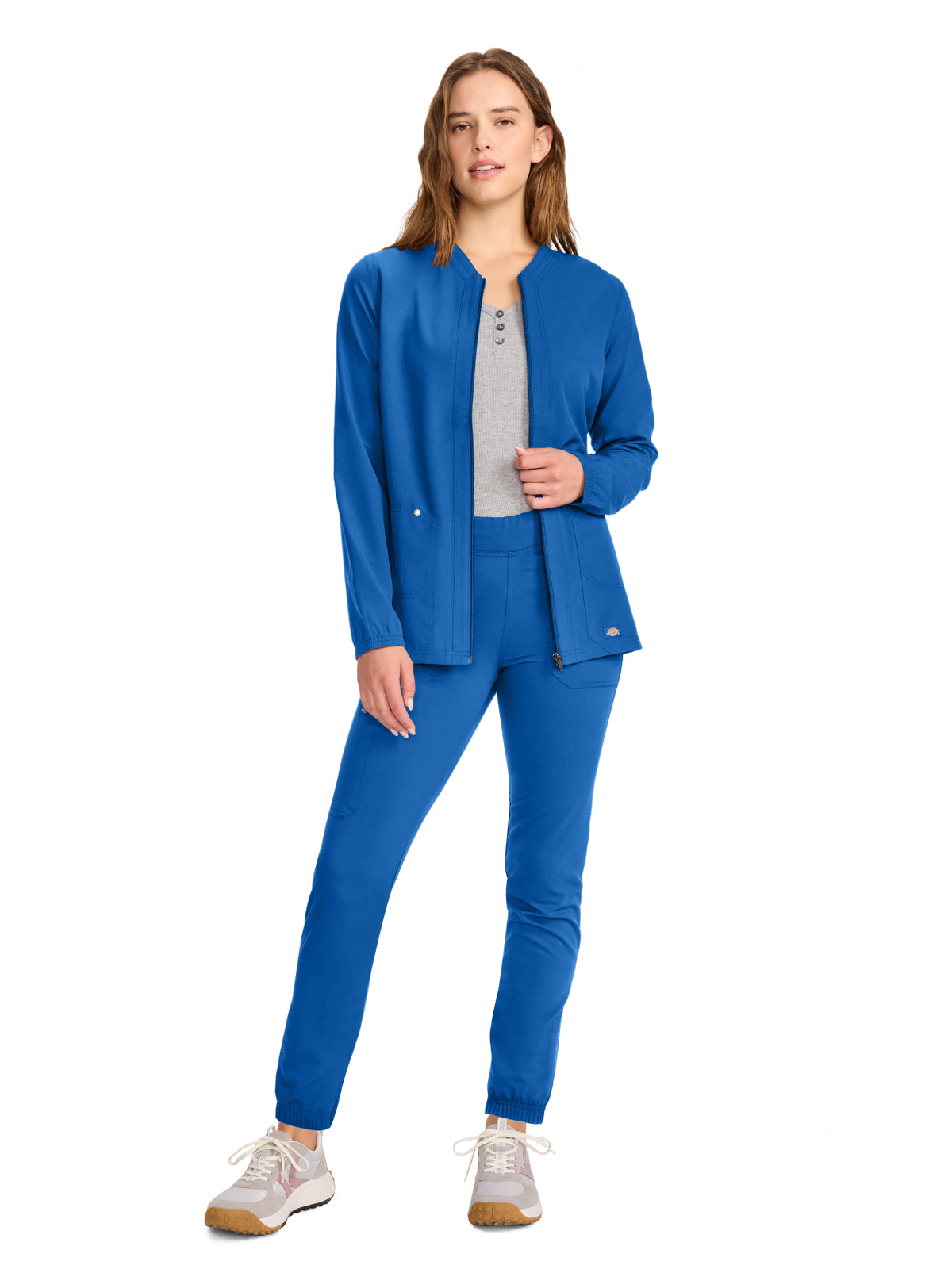 Women's 2-Pocket Front-Zip Jacket - DK322 - Royal