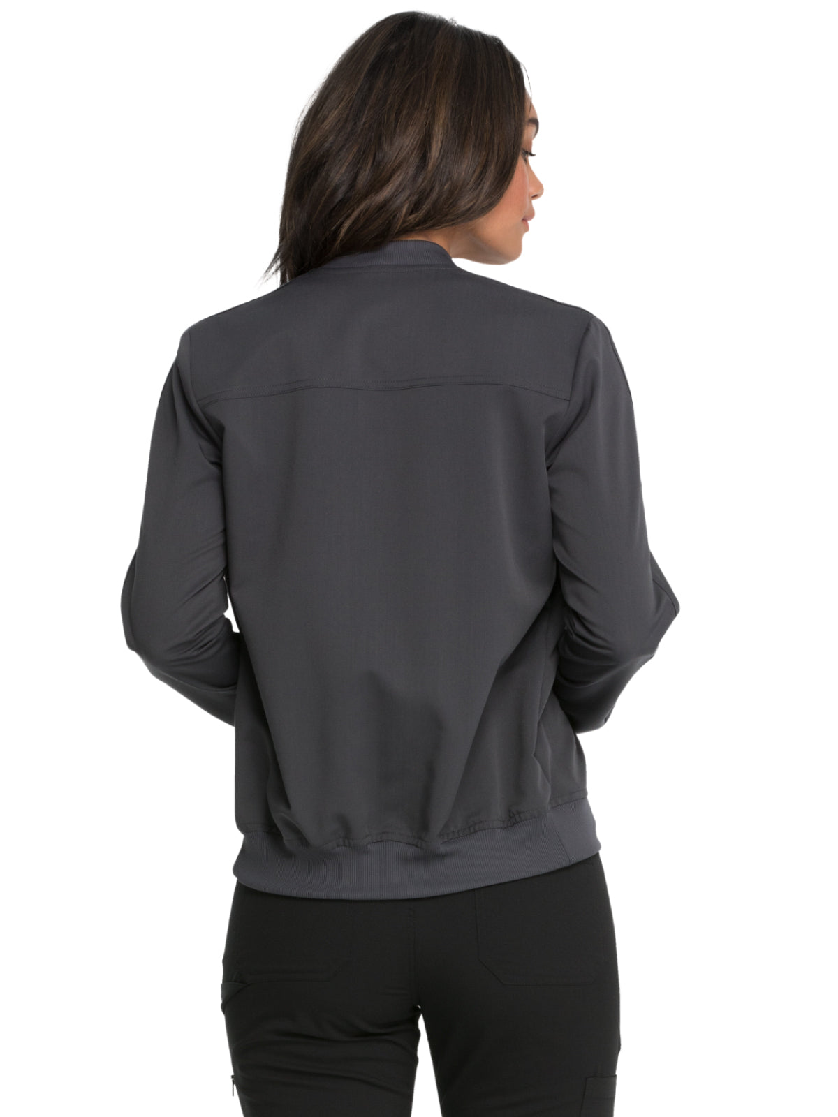 Women's 2-Pocket Zip Front Jacket - DK365 - Pewter