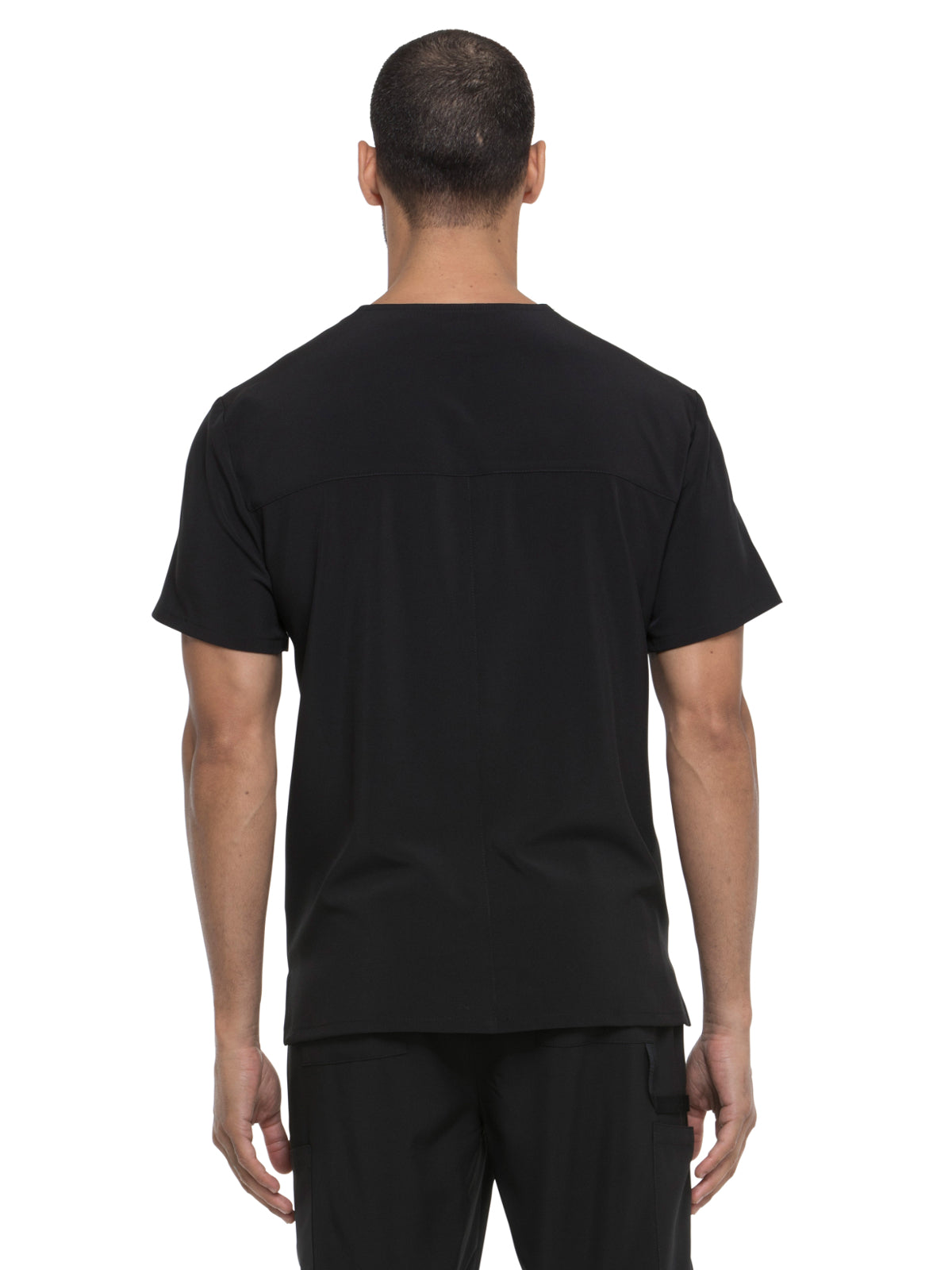 Men's Four-Pocket V-Neck Top - DK645 - Black