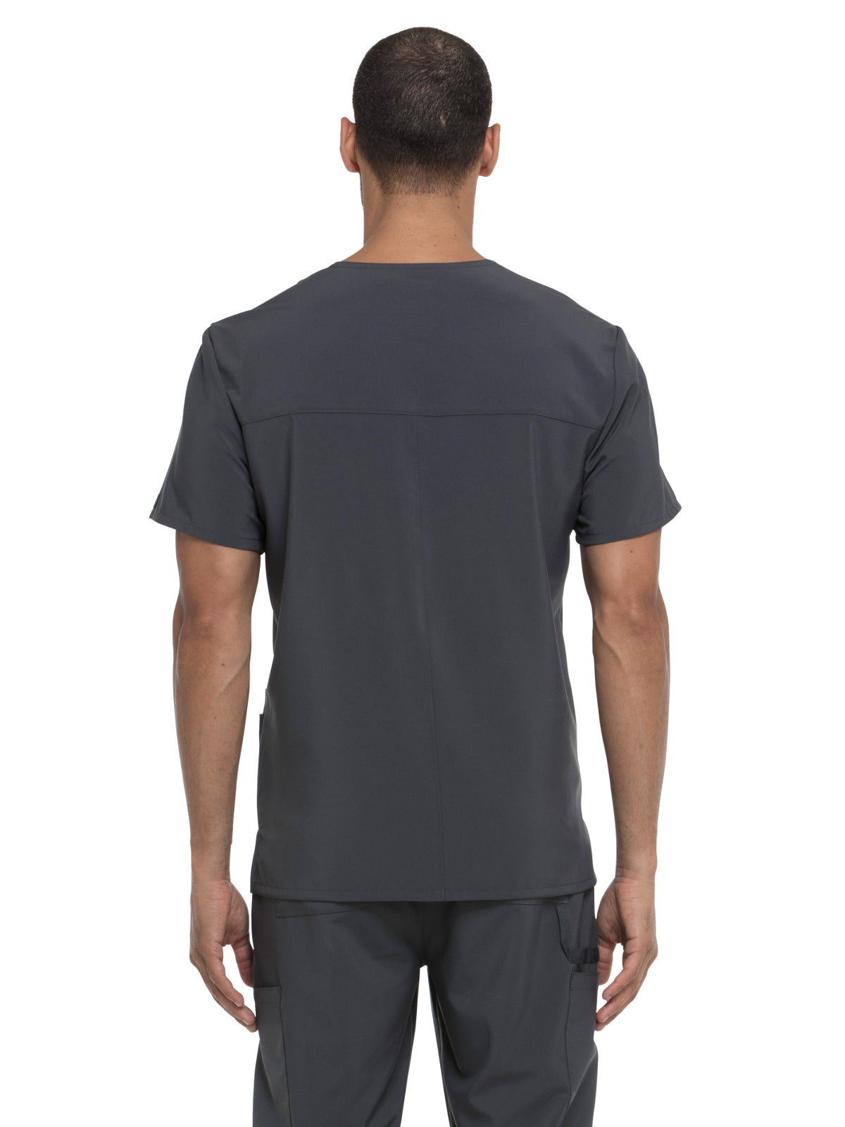 Men's Four-Pocket V-Neck Top - DK645 - Pewter