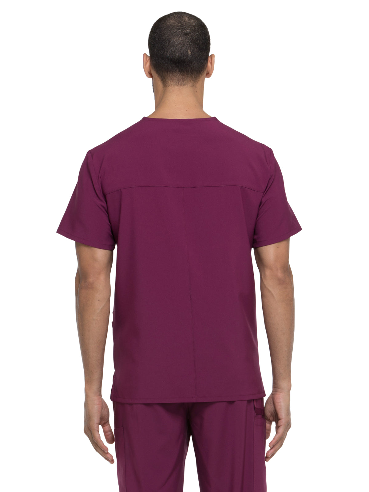 Men's Four-Pocket V-Neck Top - DK645 - Wine