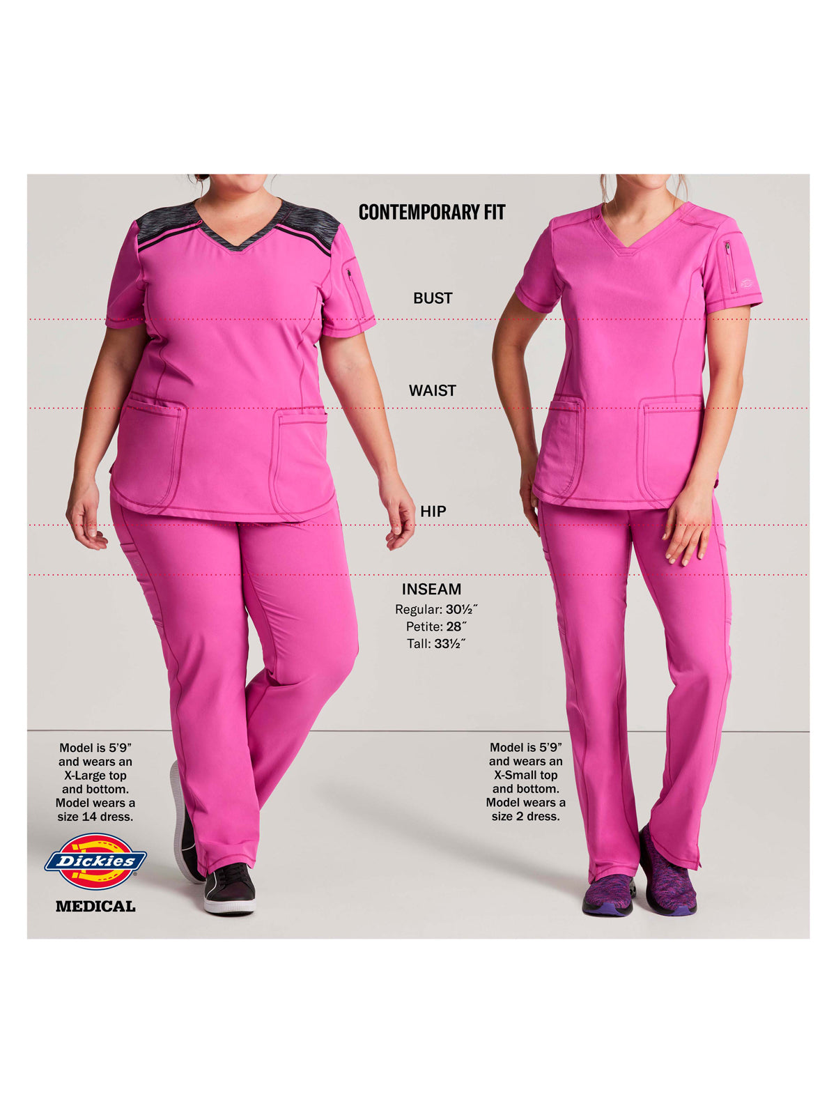 Women's 4-Pocket V-Neck Top - DK678 - Wine