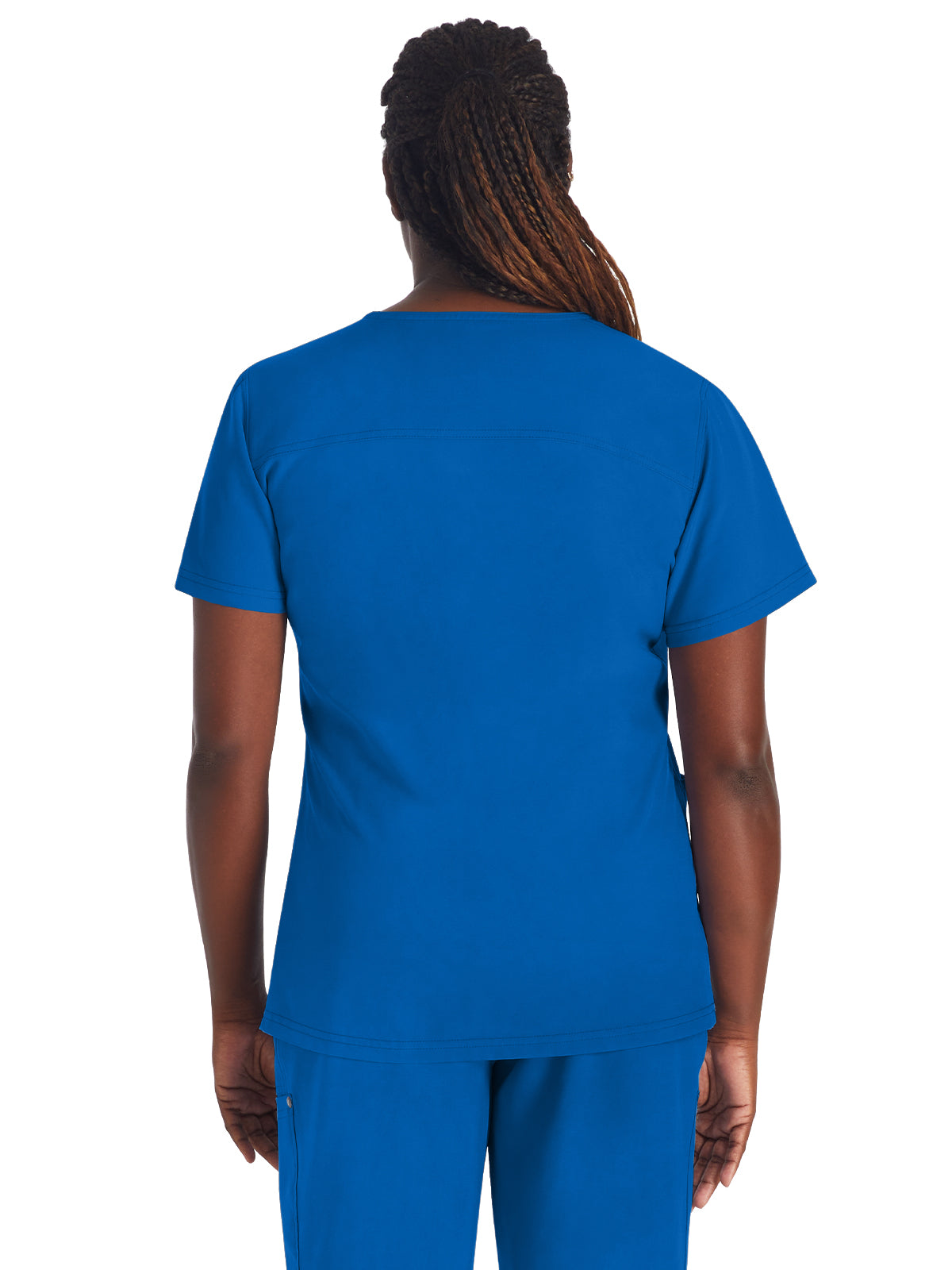 Women's 4-Pocket V-Neck Top - DK678 - Royal