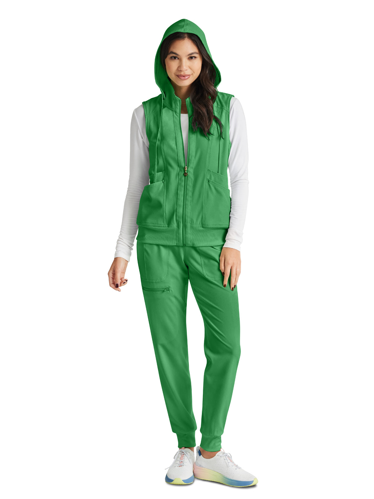Women's Zip Front Vest - HS500 - Kelly Green