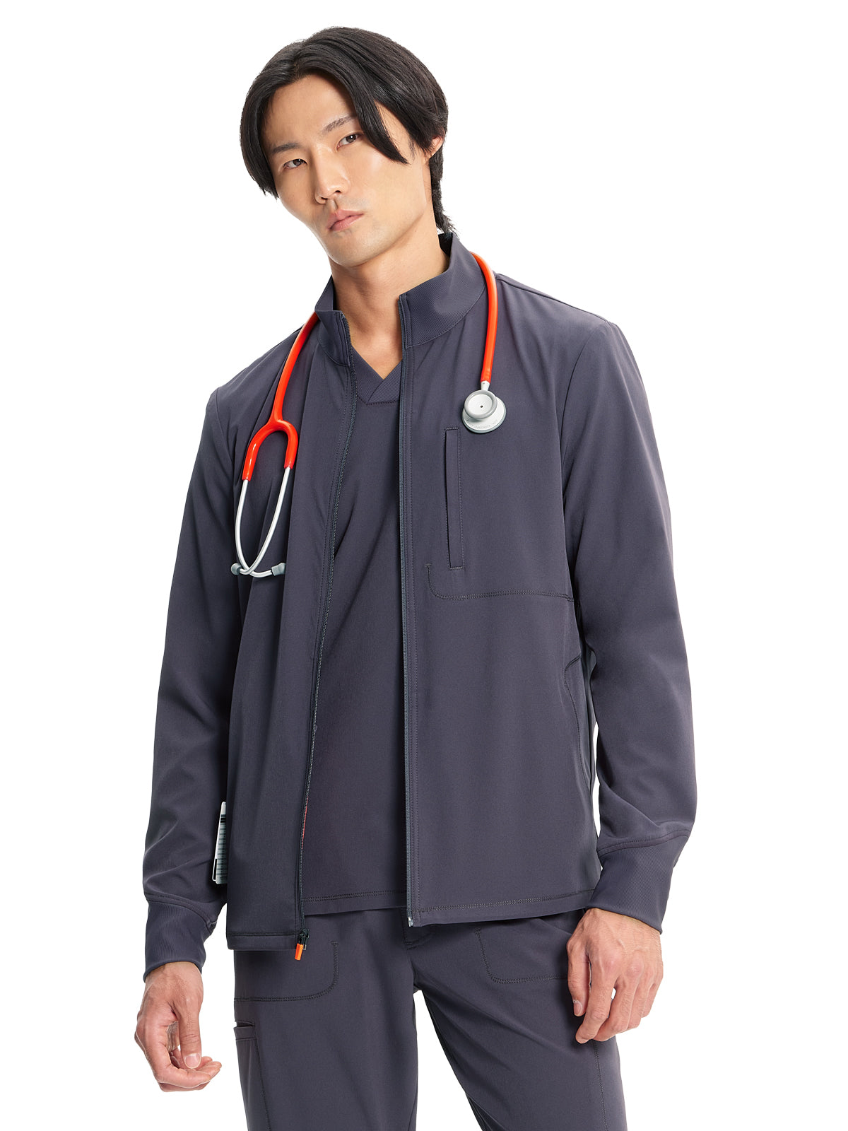 Men's Zip Front Jacket - IN350A - Pewter