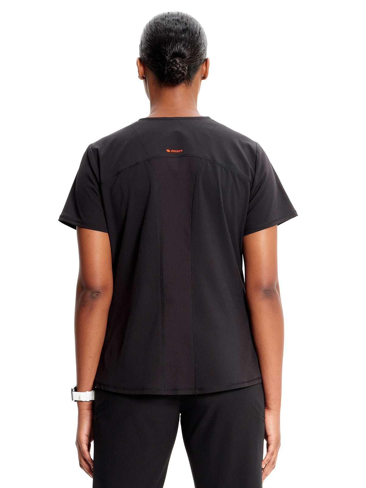 Women's V-Neck Top - IN620A - Black